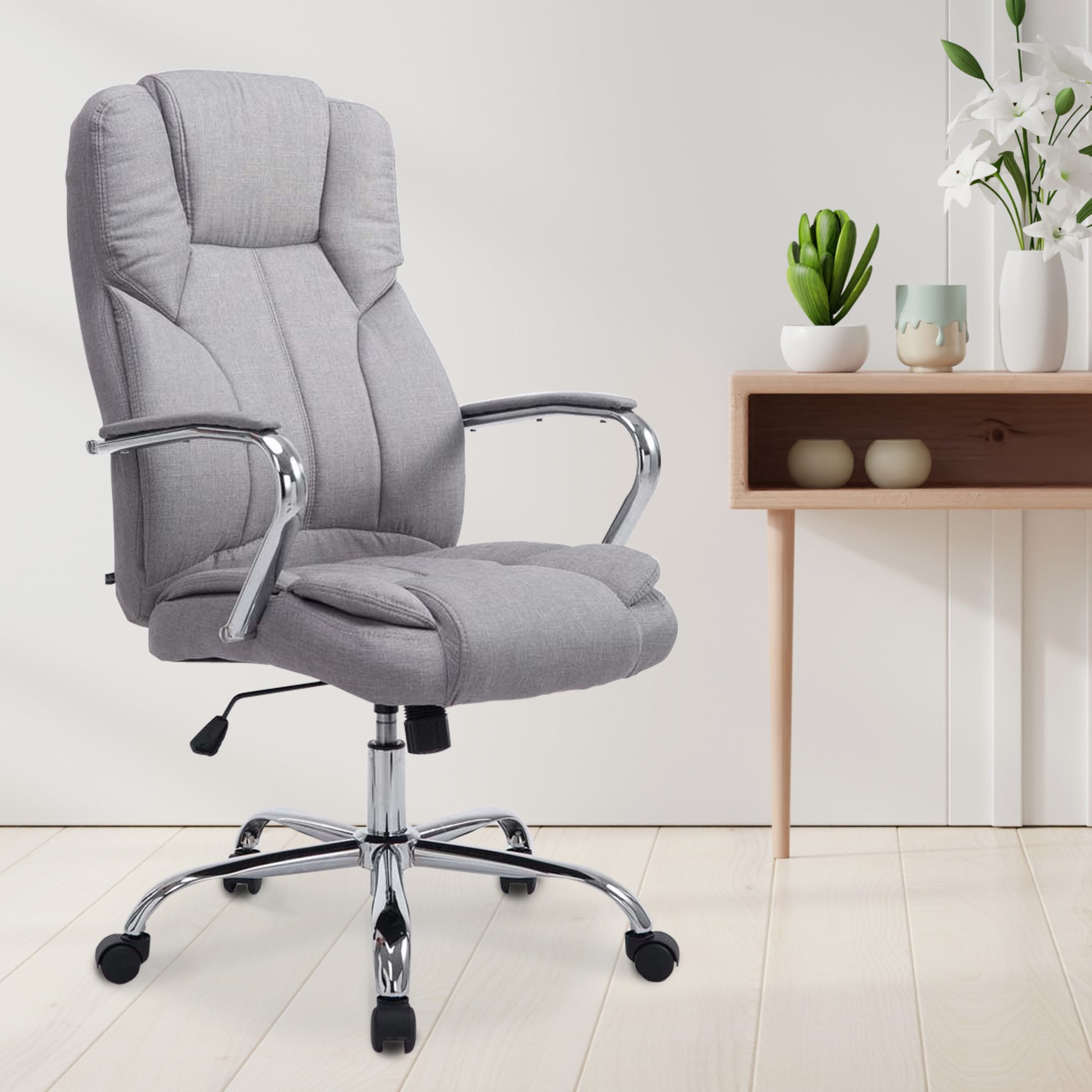 Fauteuil de bureau XXL Xanthos en Tissu capacité de charge de 210 kg