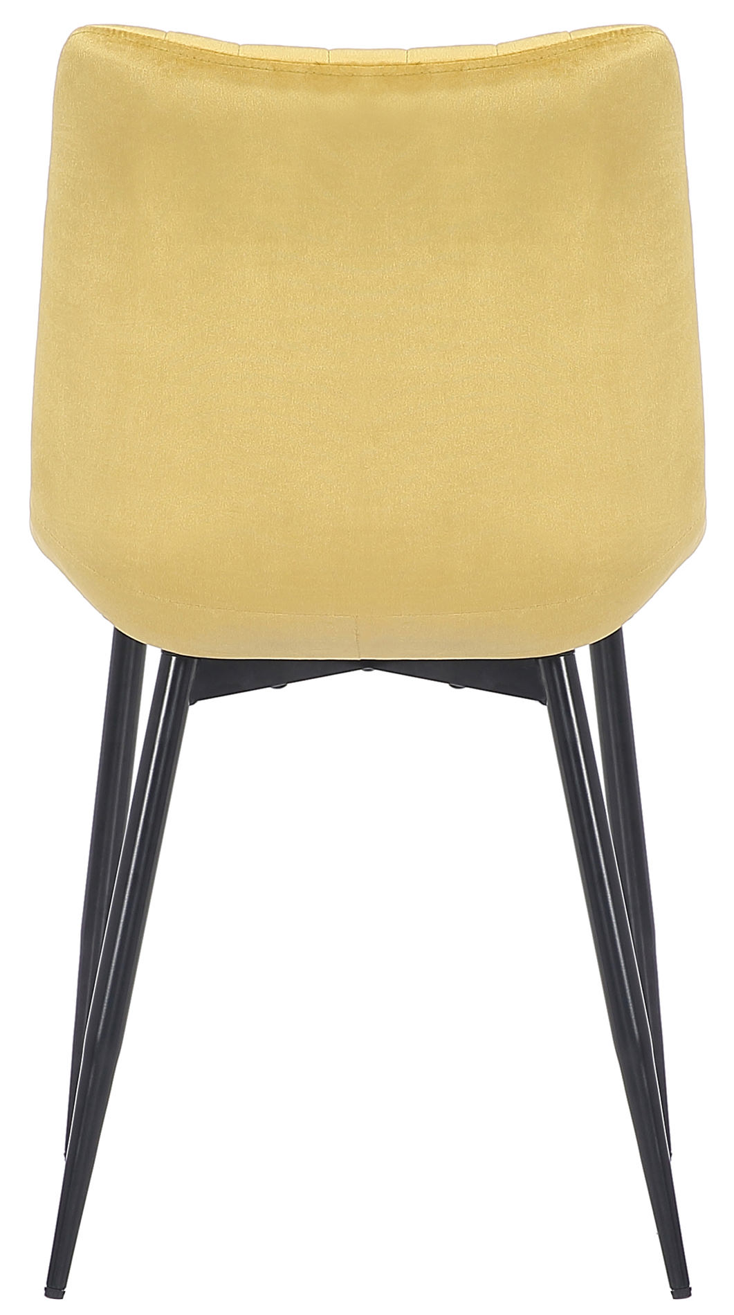 Chaise de salle à manger Rahden en Velours avec Piètement en métal noir