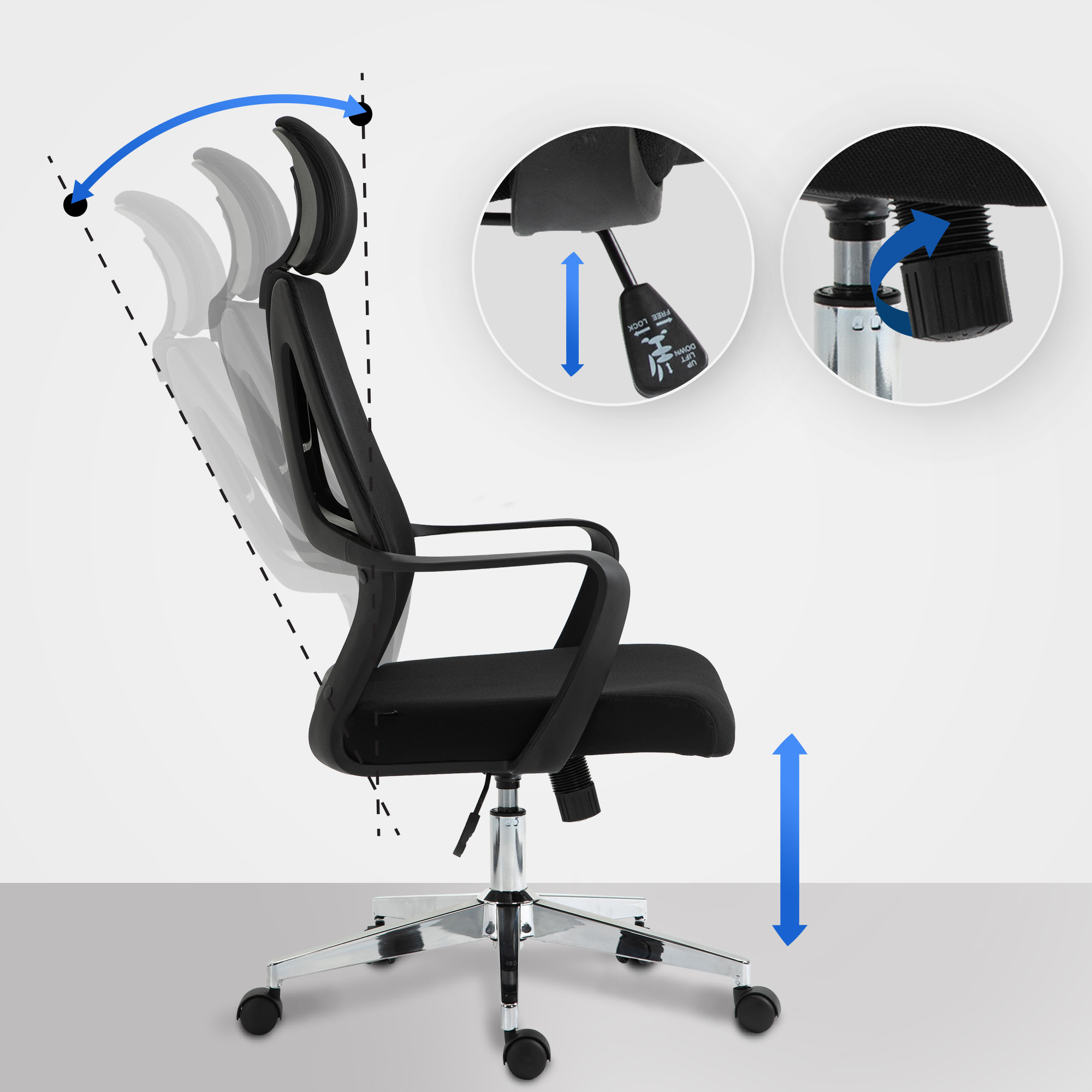 Fauteuil de bureau ergonomique Kanab