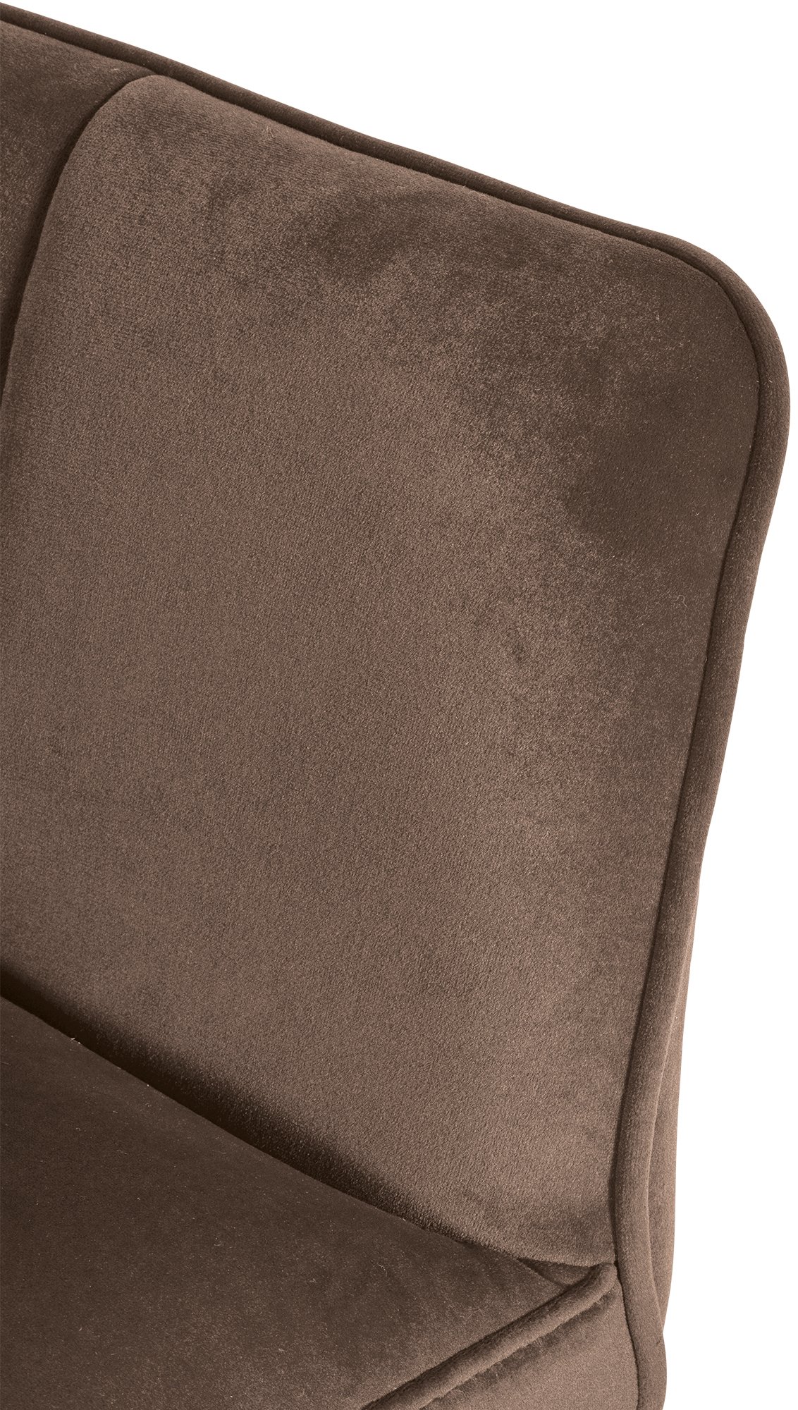 Lot de 2 tabourets de bar Damaso en velours avec piètement à quatre pieds