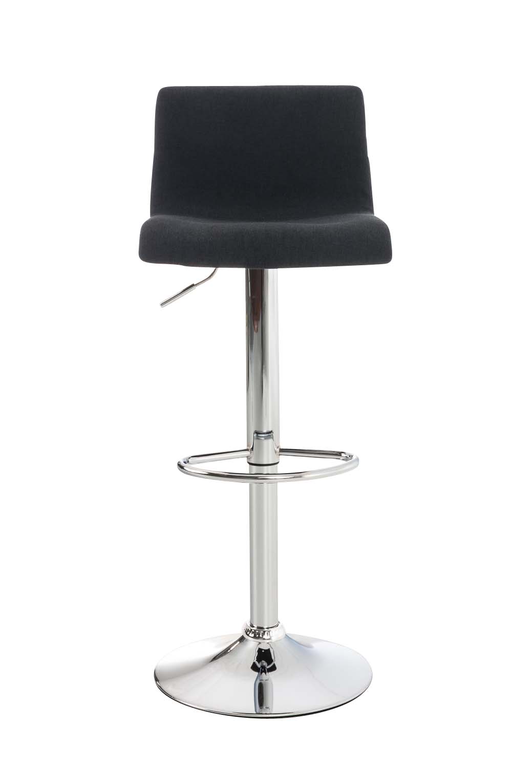 Lot 2 tabourets de bar Hover tissu hauteur réglable Piètement Métal chromé