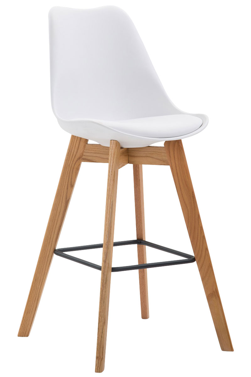 Lot de 2 tabourets de bar Metz avec assise en plastique