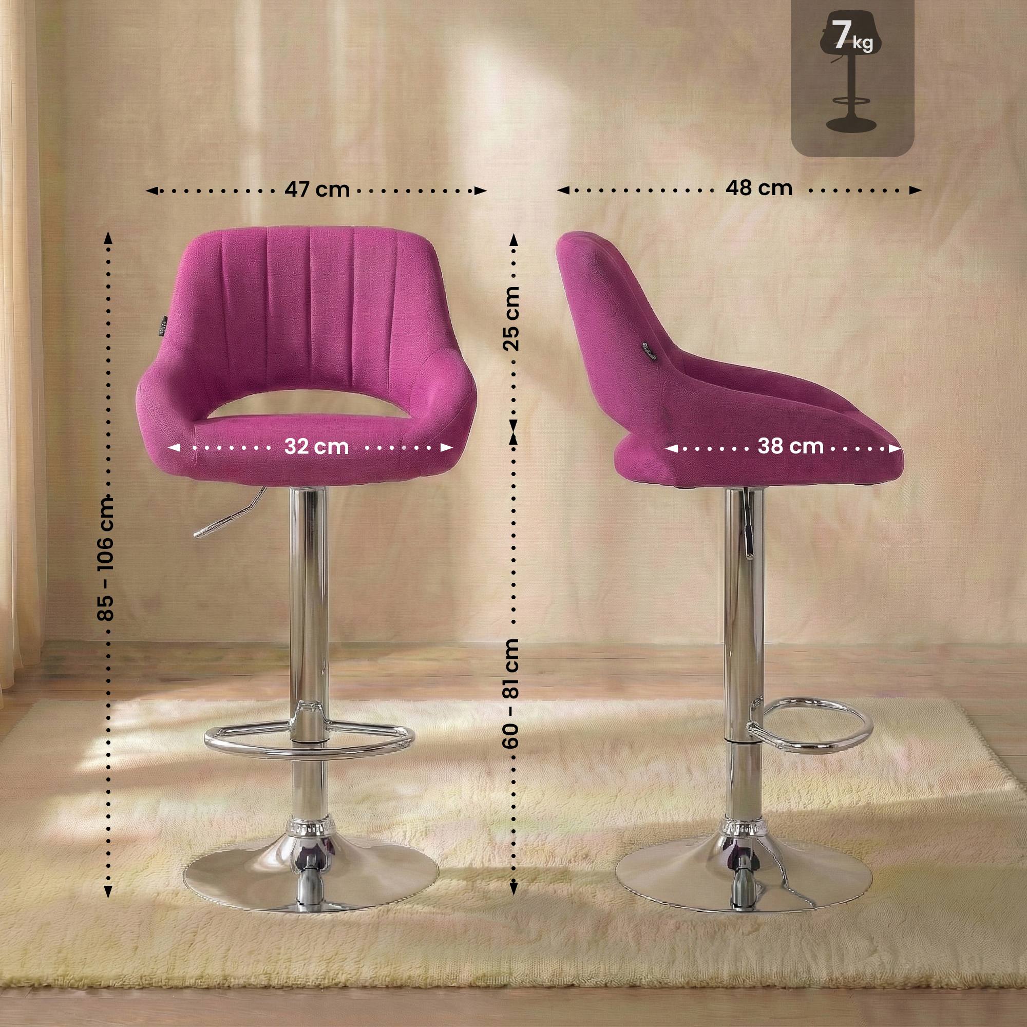 Lot de 2 tabourets de bar Milet en tissu