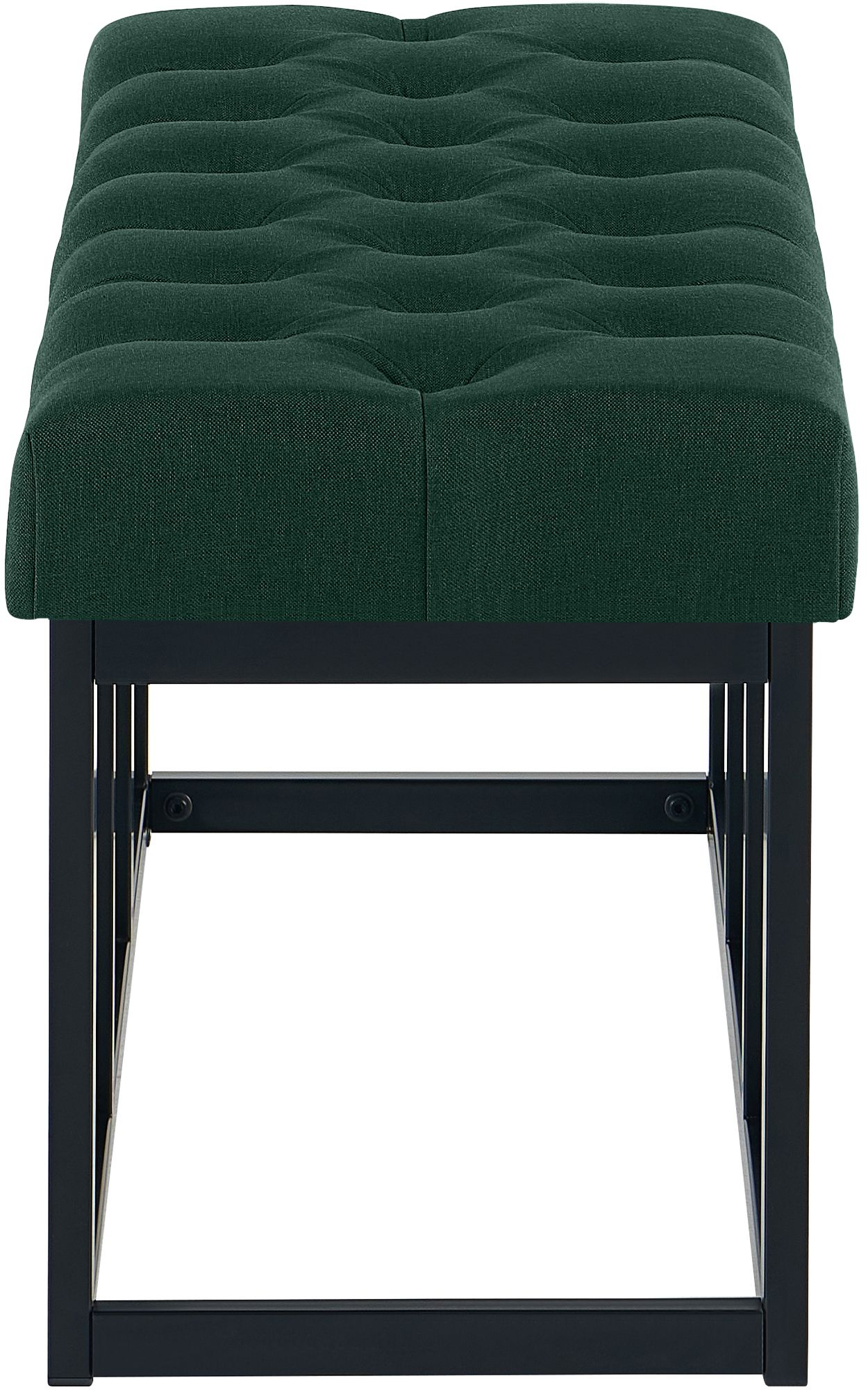 Banc Amun en tissu avec structure noire