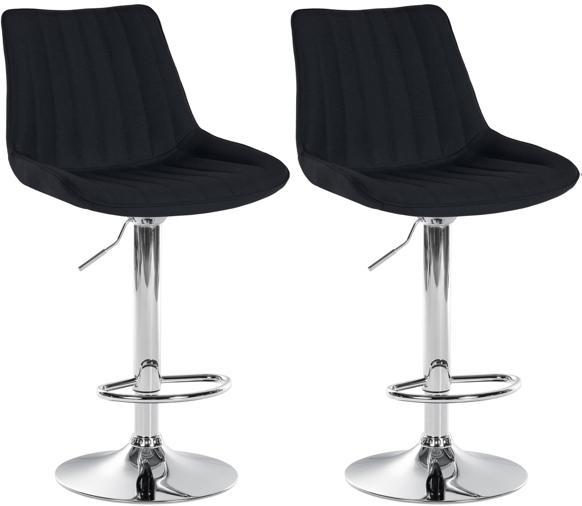Lot de 2 tabourets de bar Toni tissu
