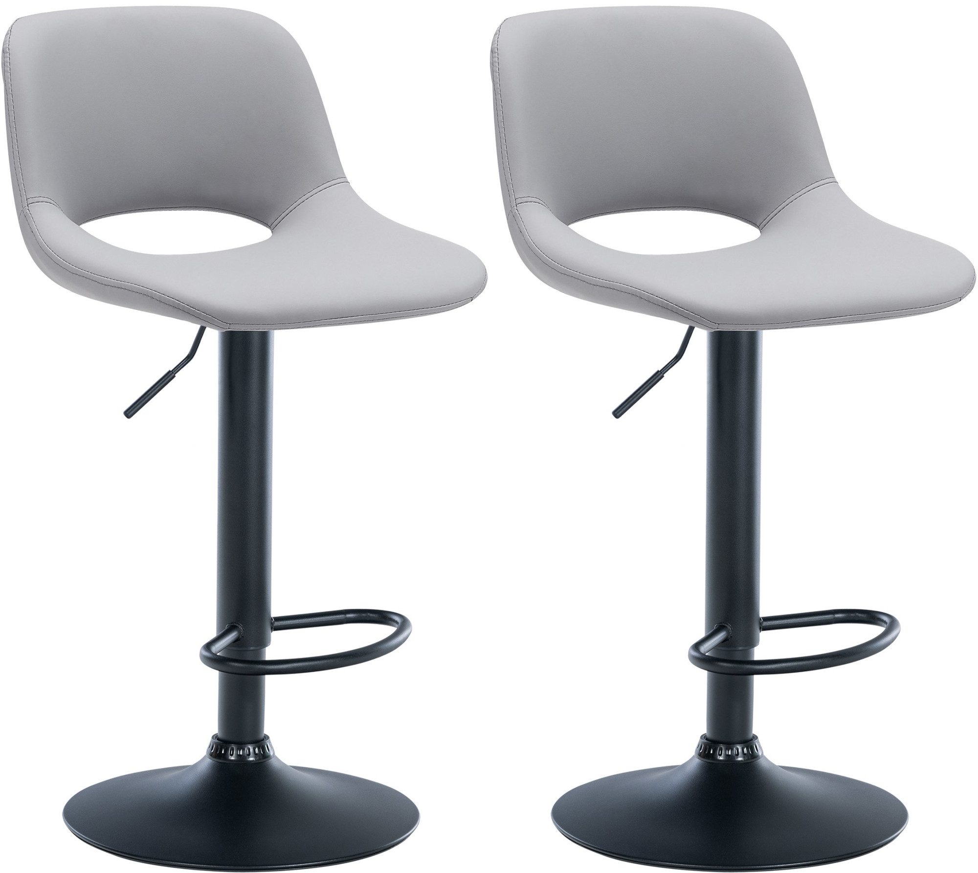 Lot de 2 tabourets de bar Camden en similicuir