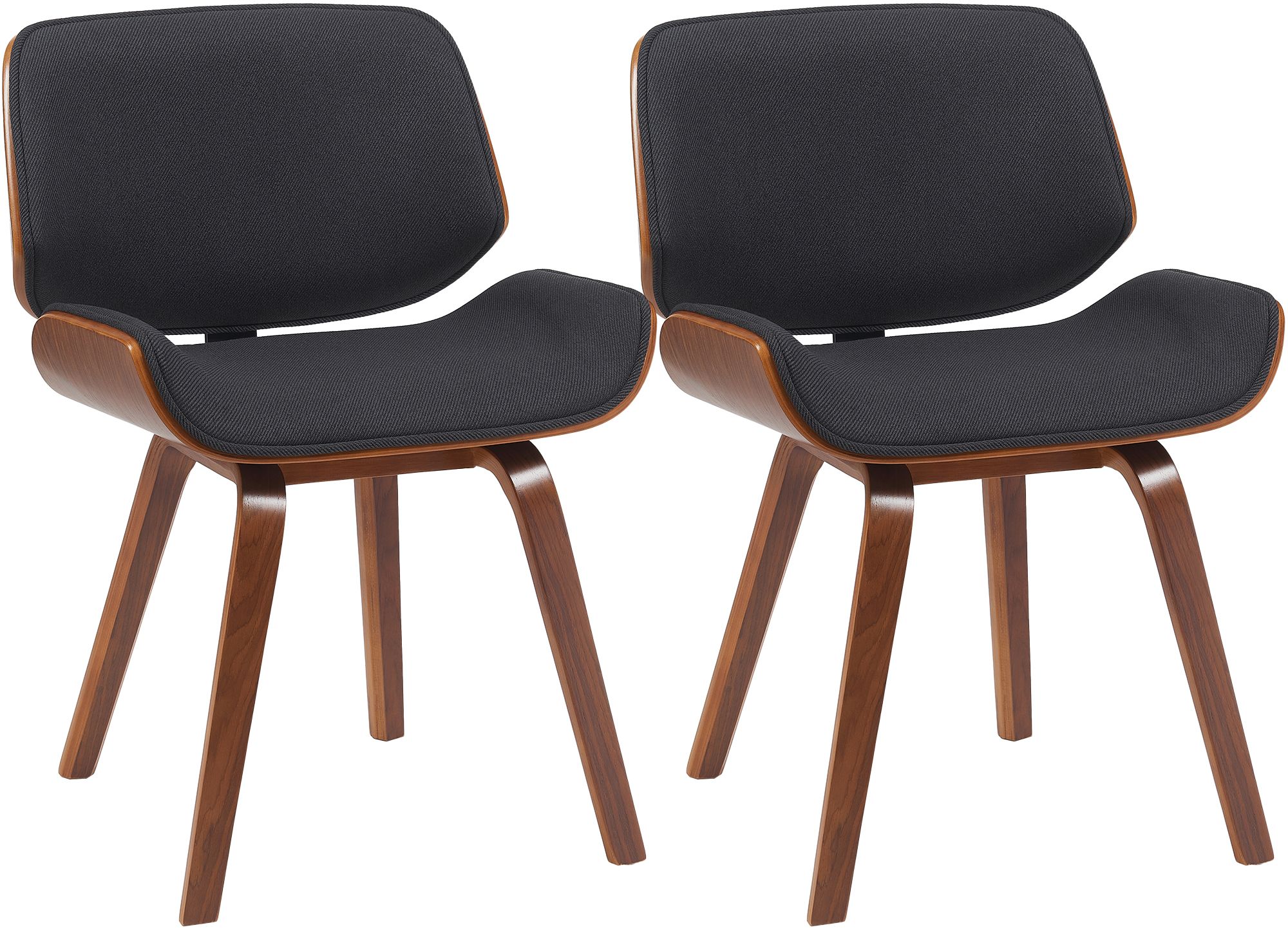 Chaises de salle a manger Beverley lot de 2 en tissu