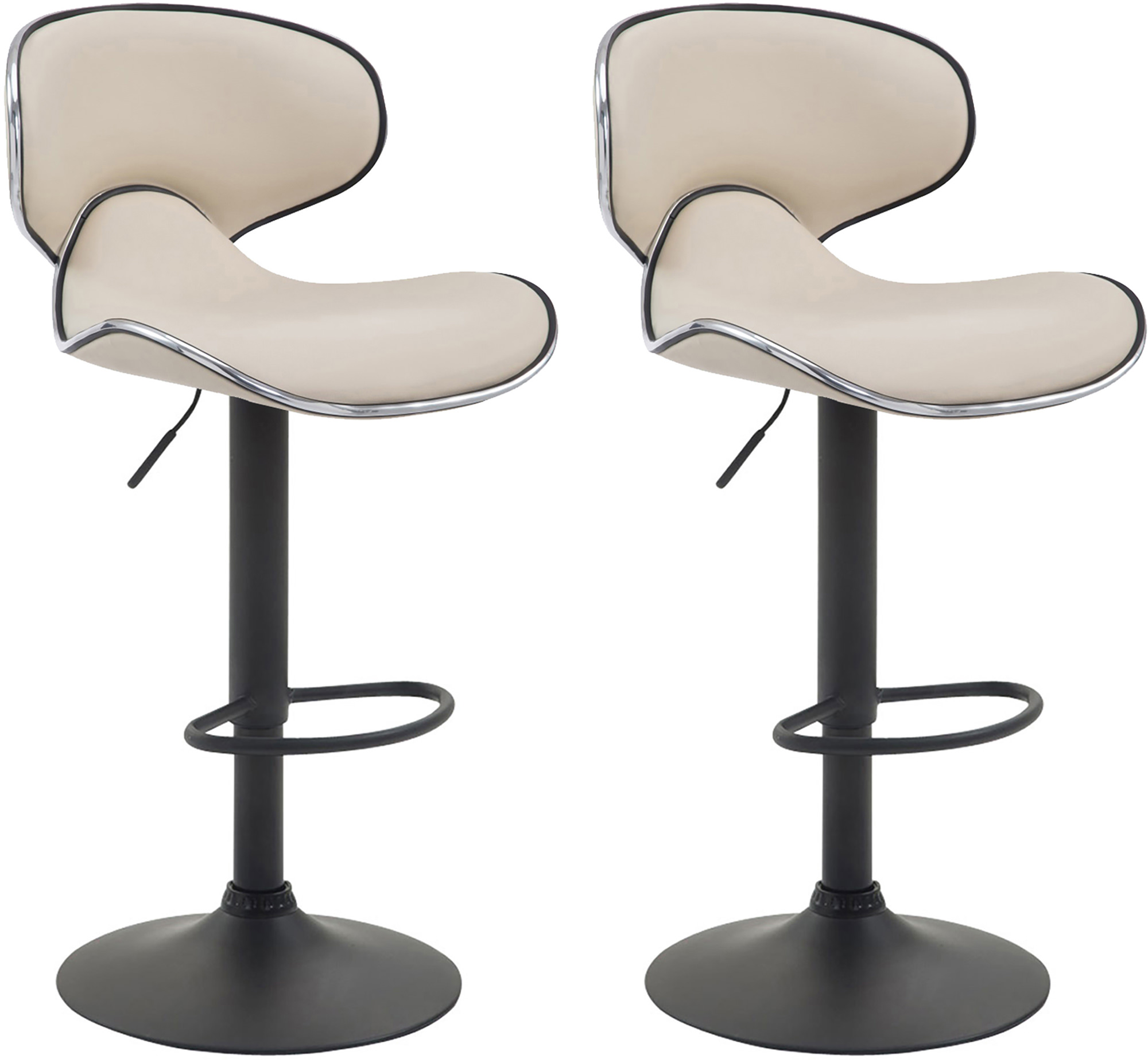 Lot de 2 tabourets de bar Las Vegas V2 similicuir