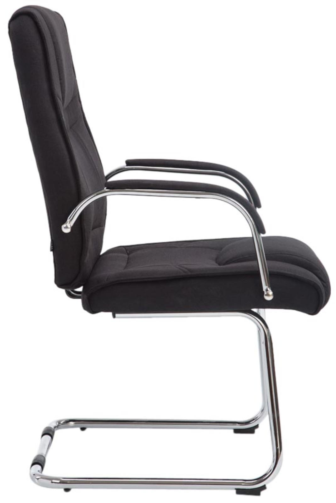 Lot de 2 Chaises Cantilever Attila en tissu avec accoudoirs