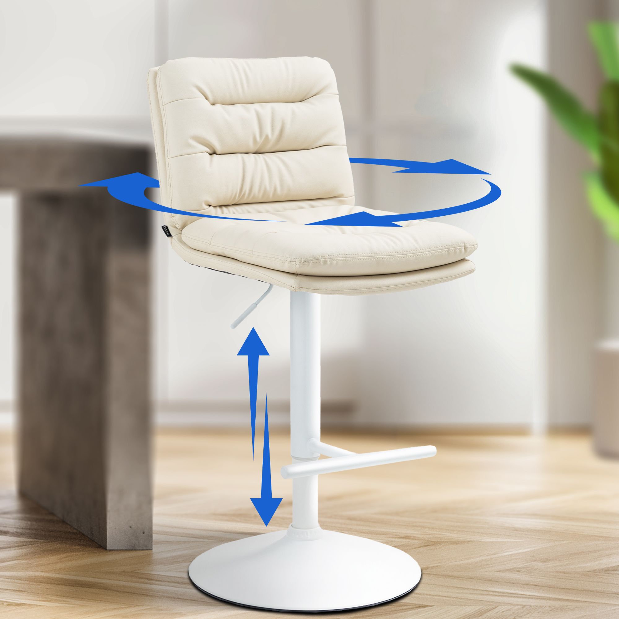 Tabouret de bar Damar similicuir