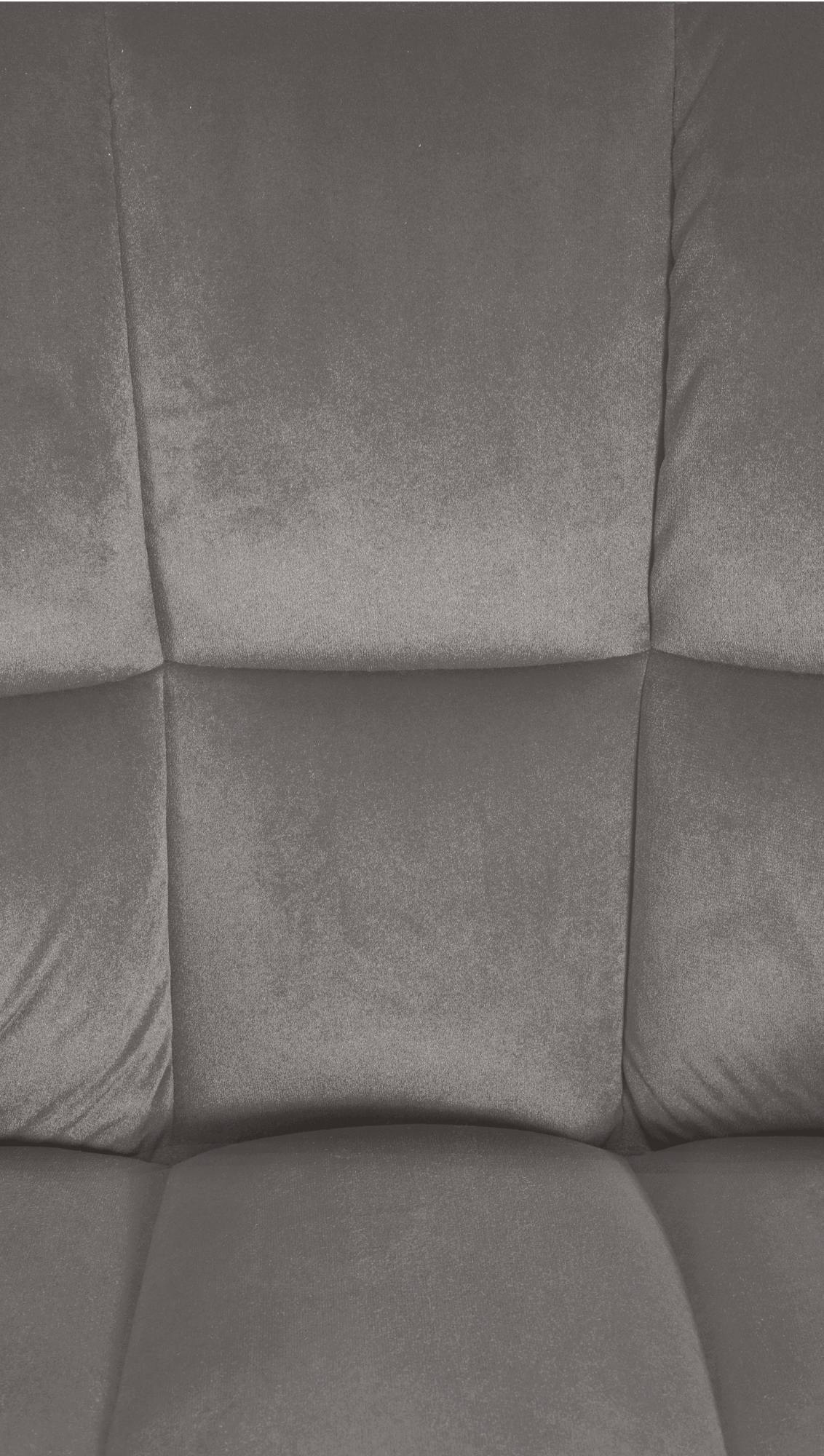 Lot de 2 tabourets de bar Damaso en velours avec piètement à quatre pieds