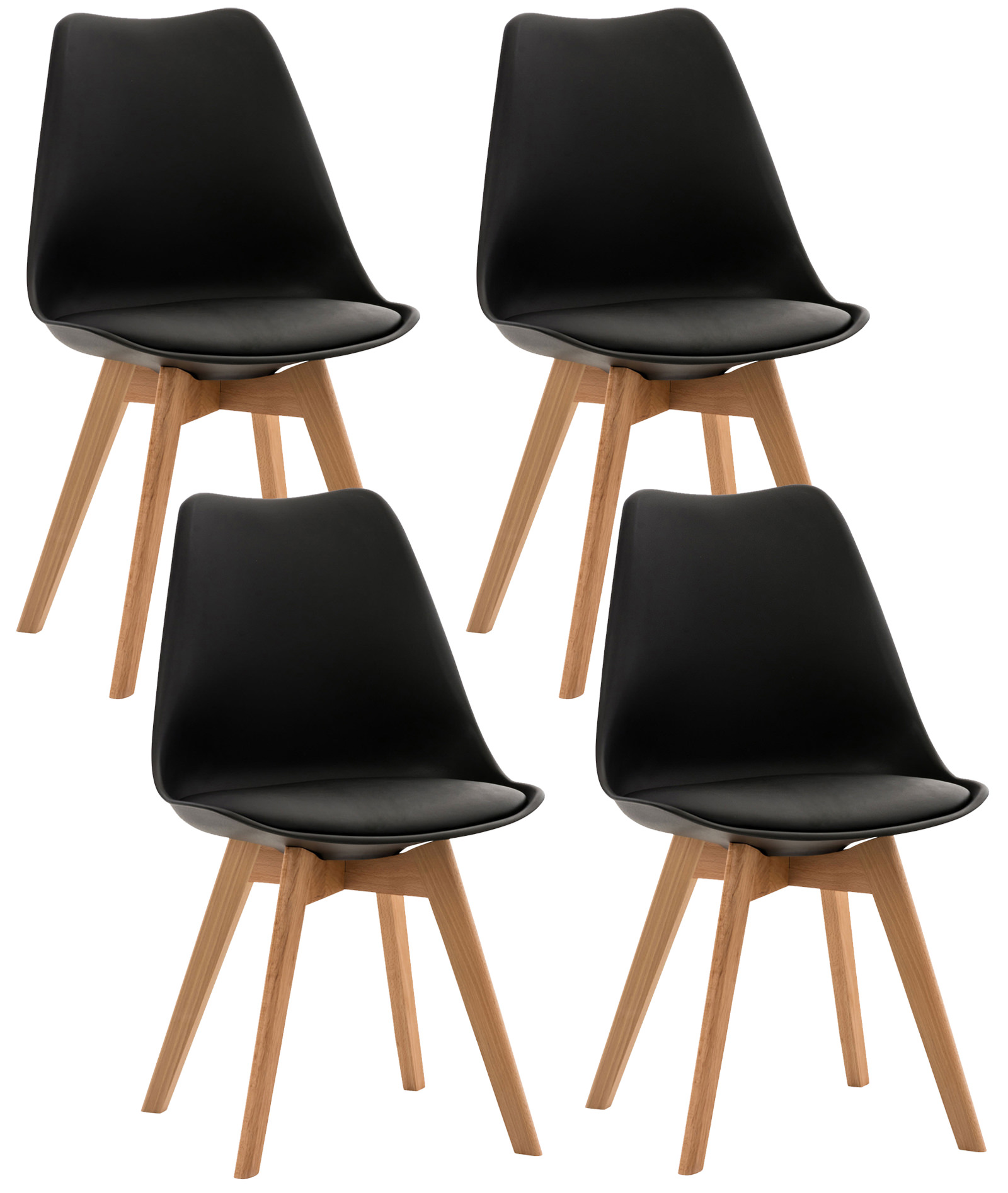 Lot de 4 chaises de salle à manger Linares