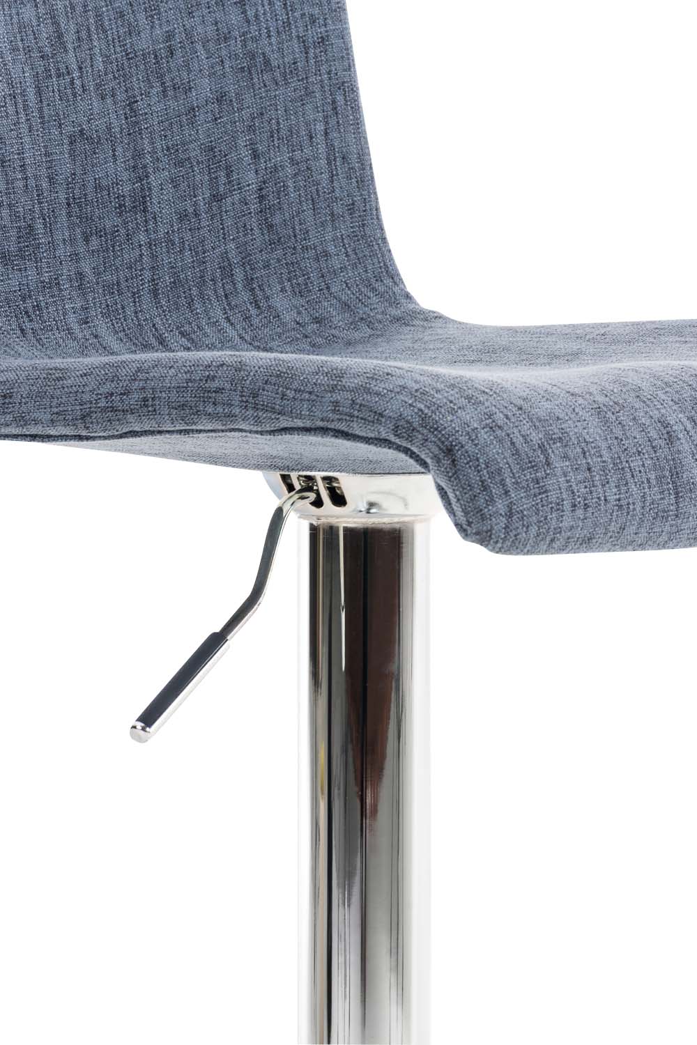 Lot 2 tabourets de bar Hover tissu hauteur réglable Piètement Métal chromé