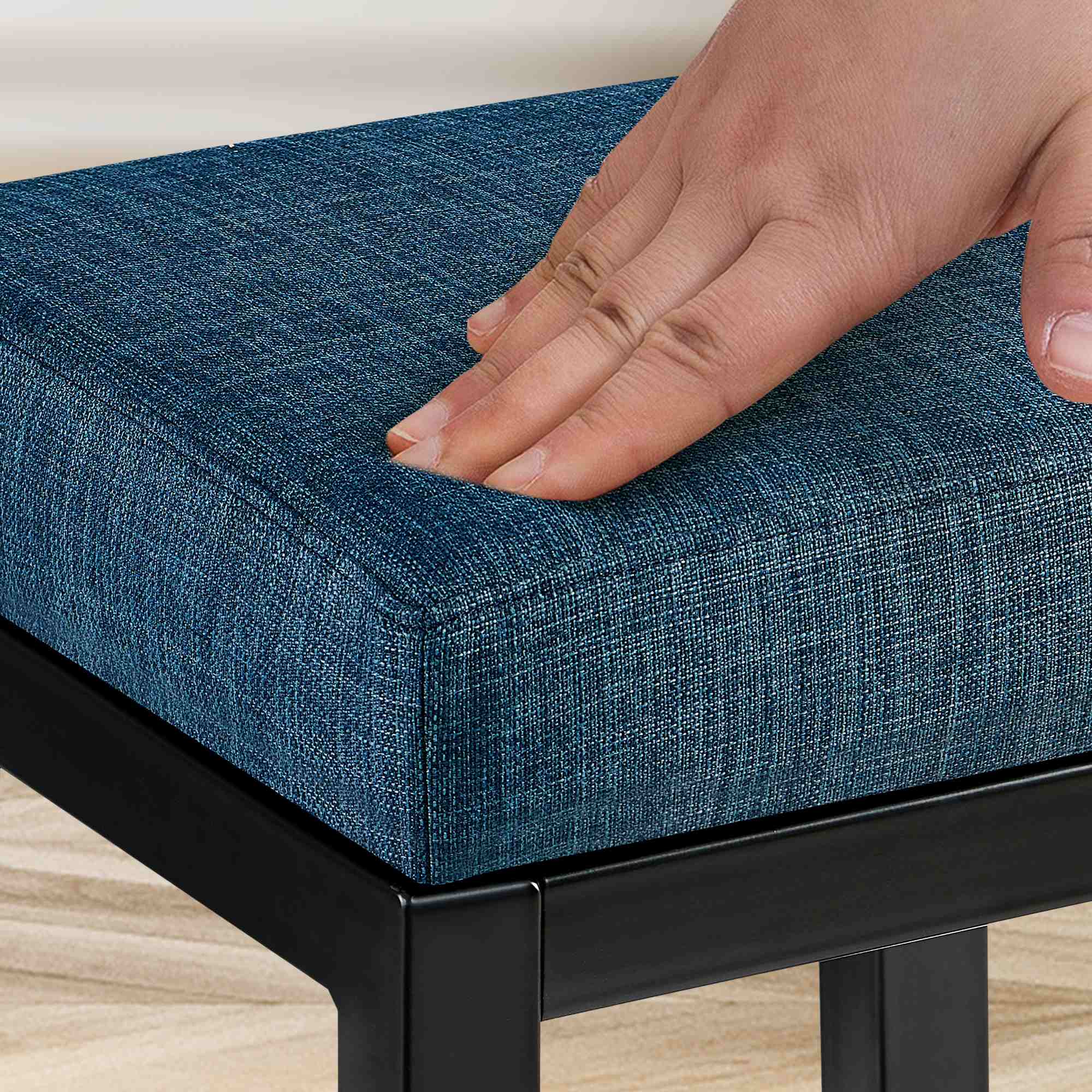 Tabouret de bar Taylor hauteur d'assise 83 cm piètement métal noir