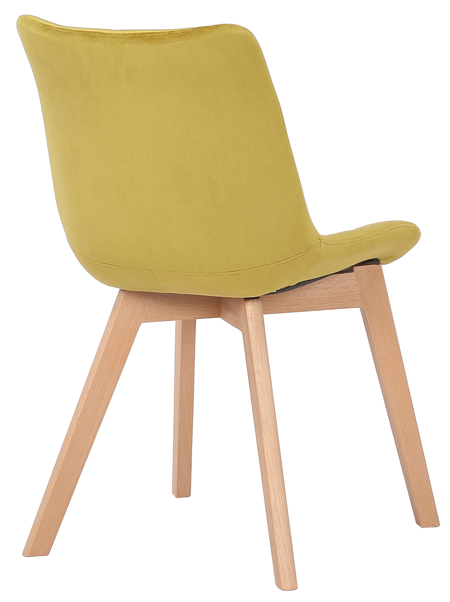 Chaise de salle à manger Passaic en velours avec pieds en Bois de hêtre