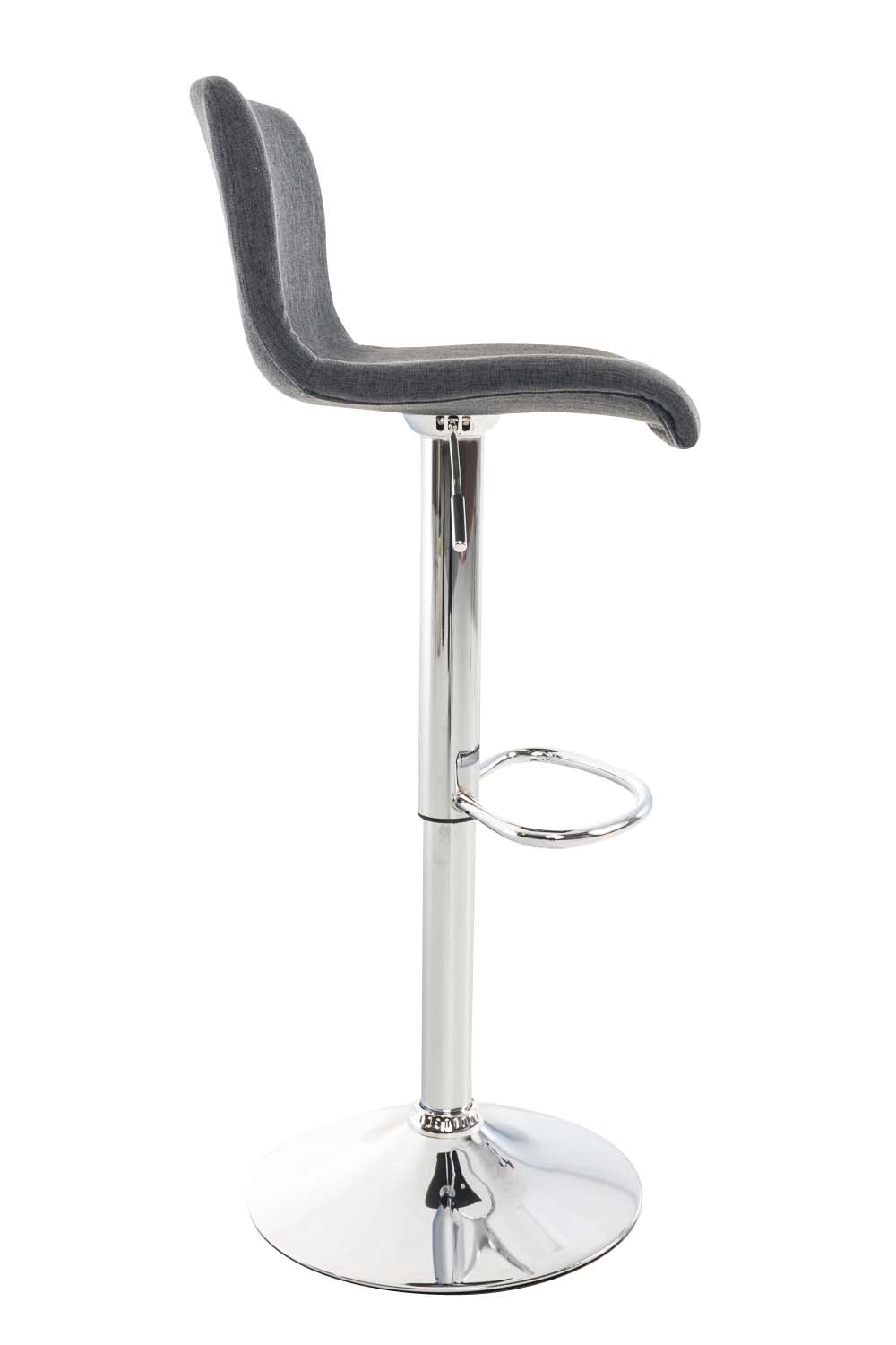 Lot 2 tabourets de bar Hover tissu hauteur réglable Piètement Métal chromé