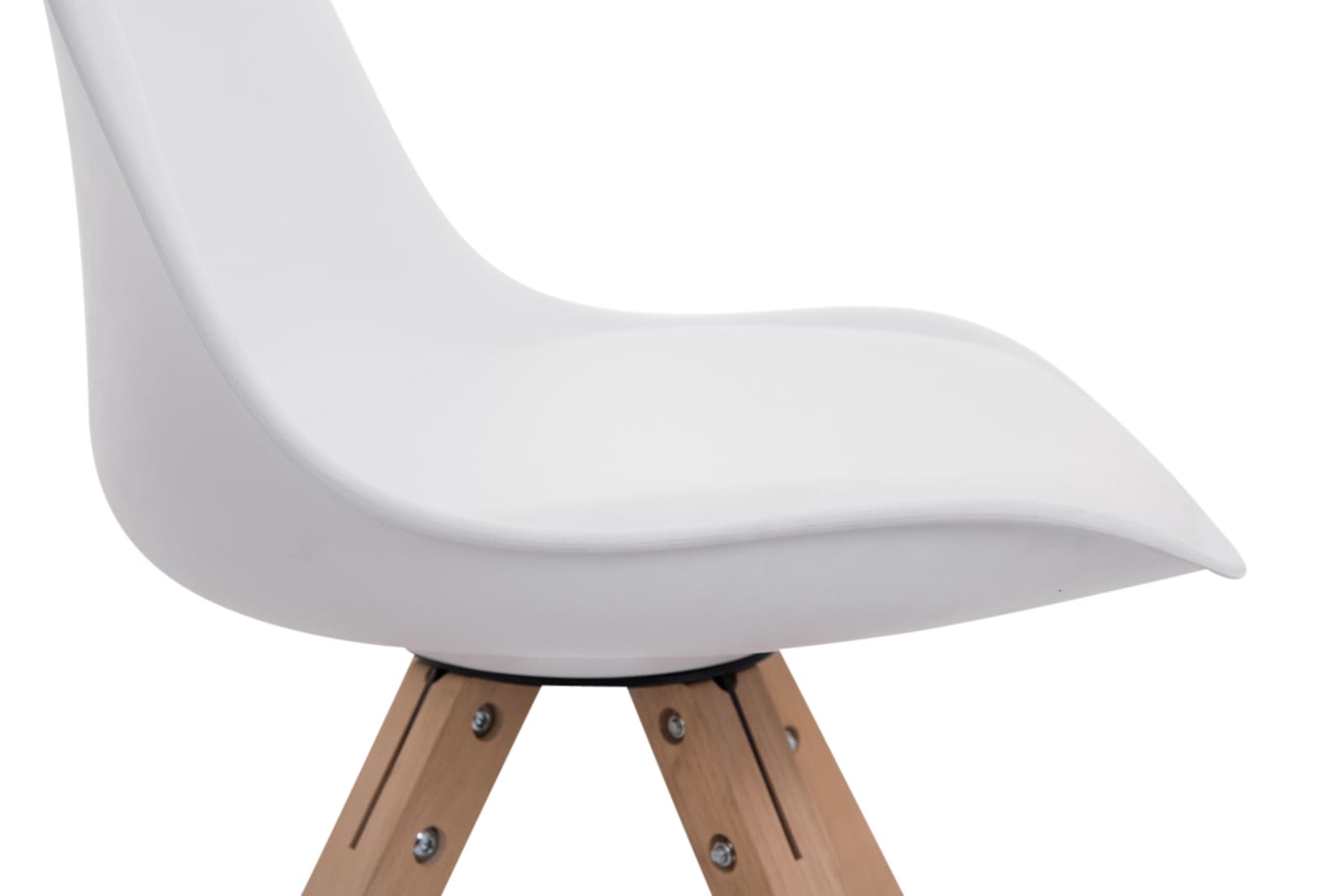 Lot de 4 Chaises de salle à manger Toulouse similicuir Pieds carrés bois