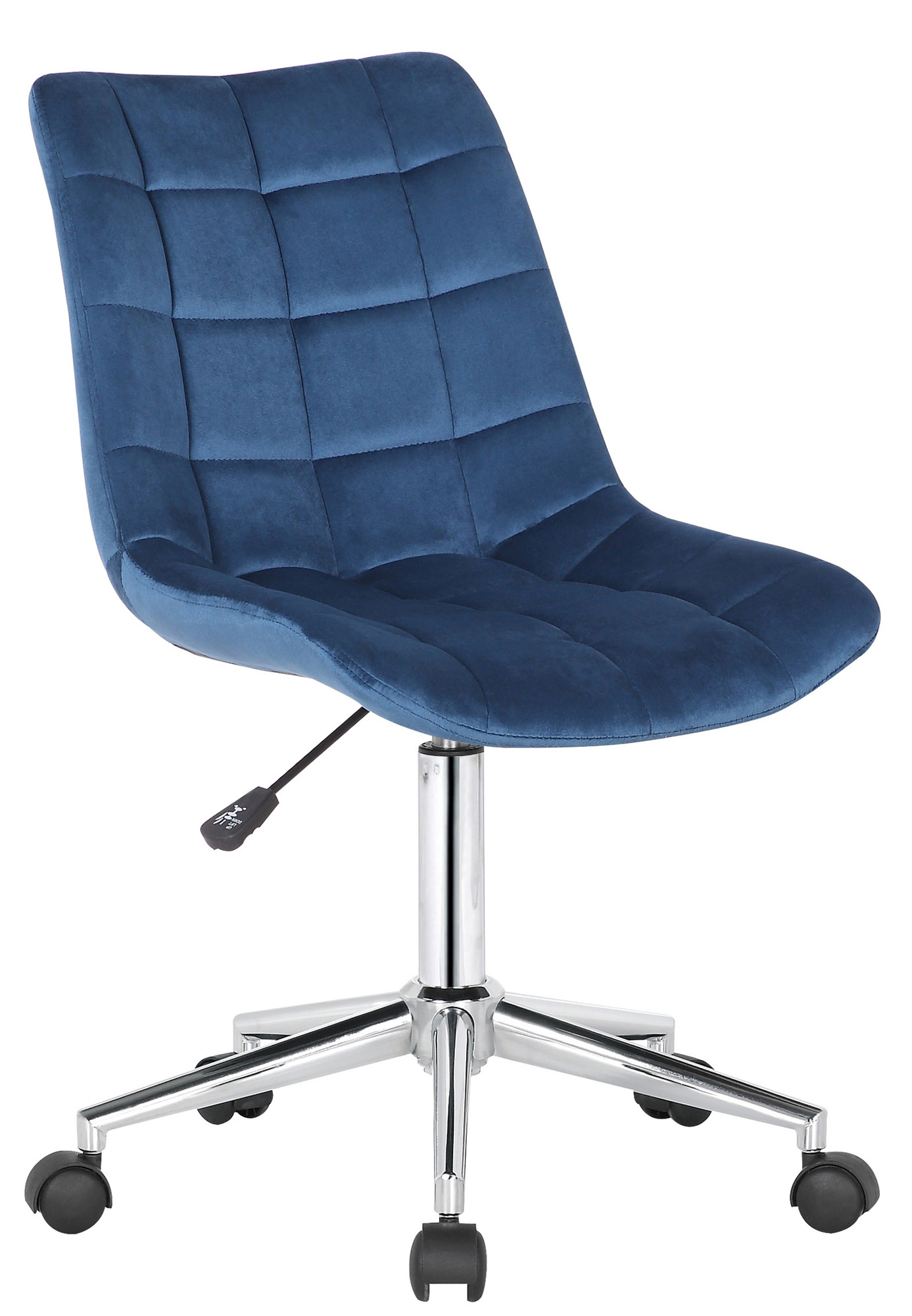 Chaise de bureau pivotant Medford en Velours avec Hauteur ajustable et Roulettes