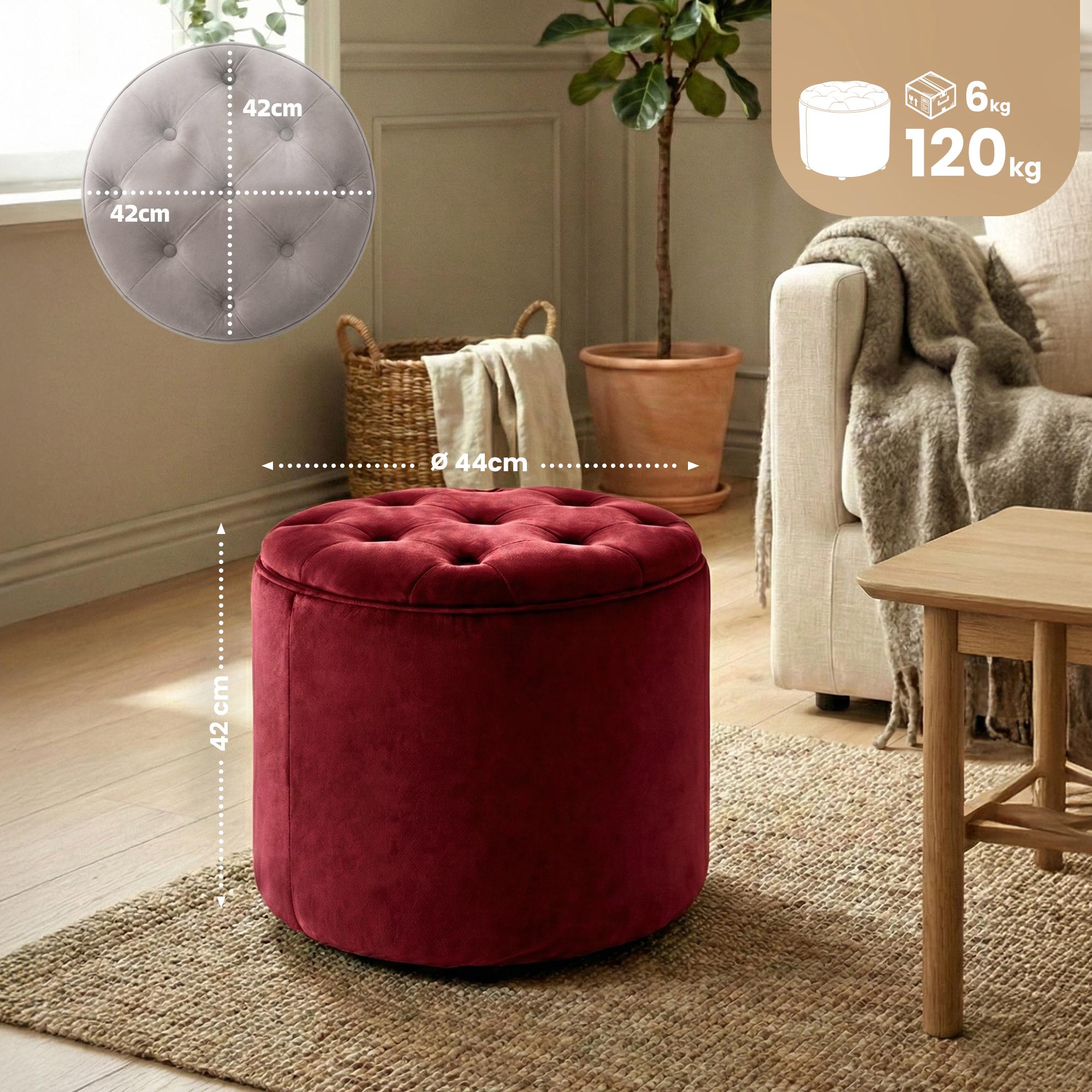 Tabouret Pantin en velours