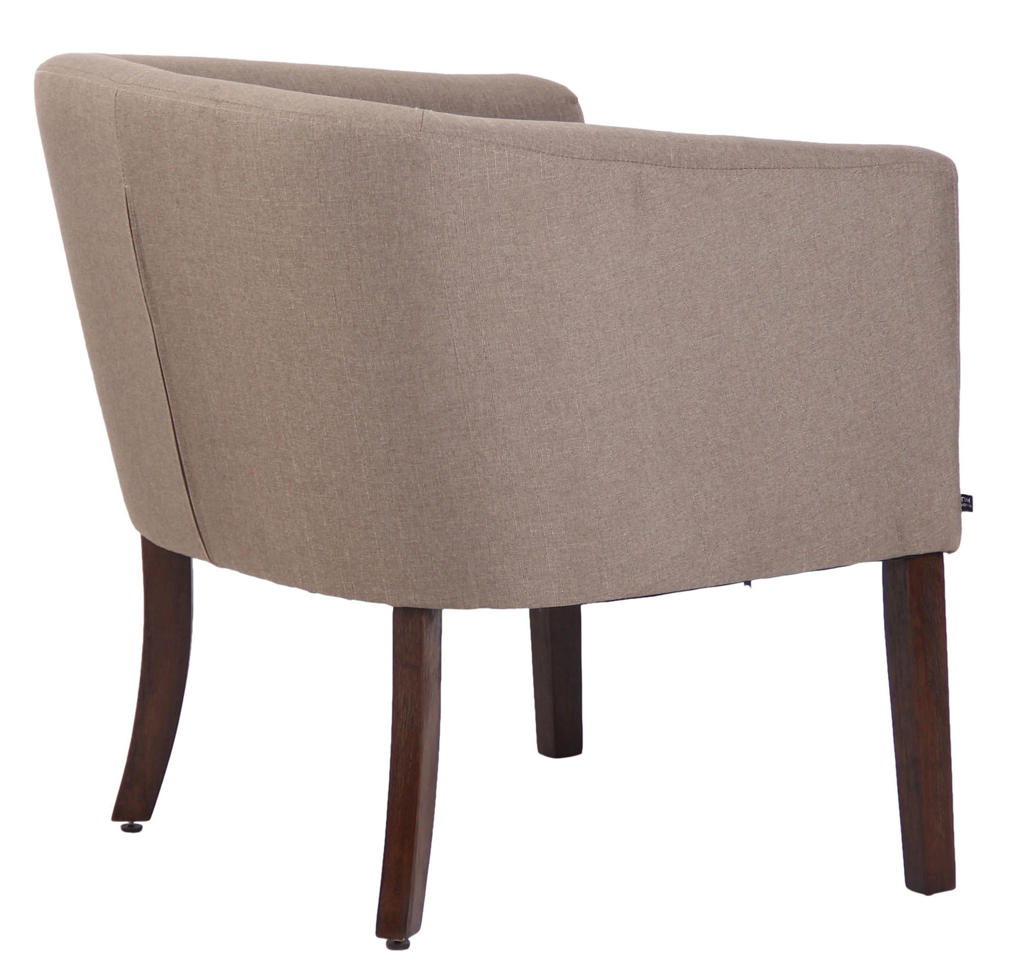 Fauteuil design et confortable Nemea en Tissu avec Pieds en Bois de caoutchouc