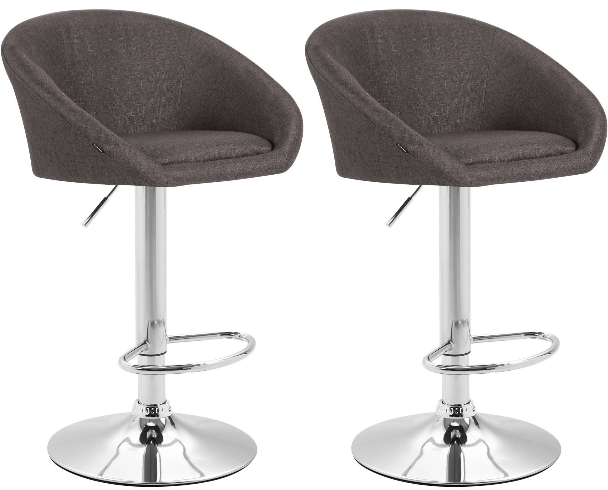 Set de 2 tabourets de bar Miami V2 tissu