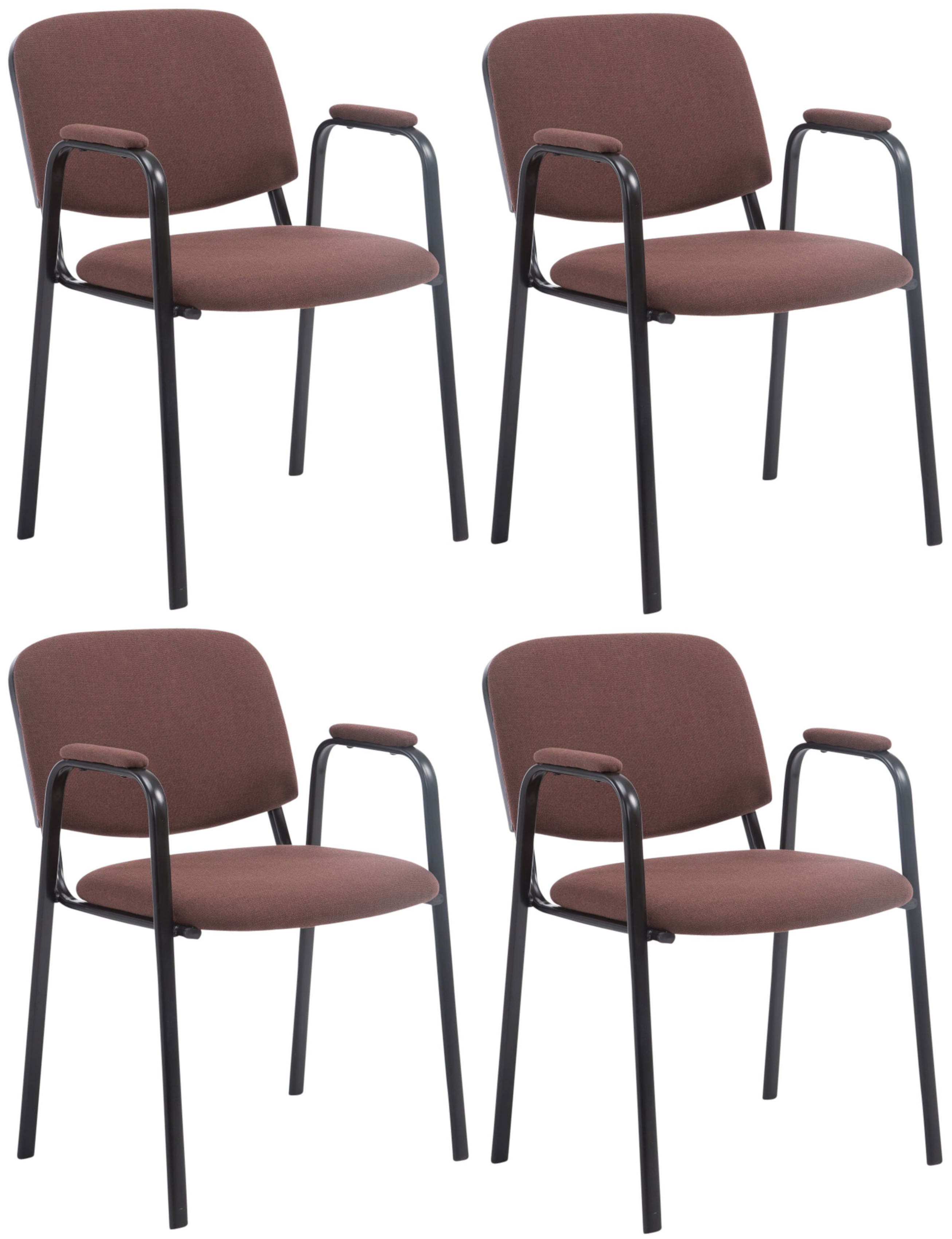 Lot de 4 Chaises Empilables Ken Pro en Tissu