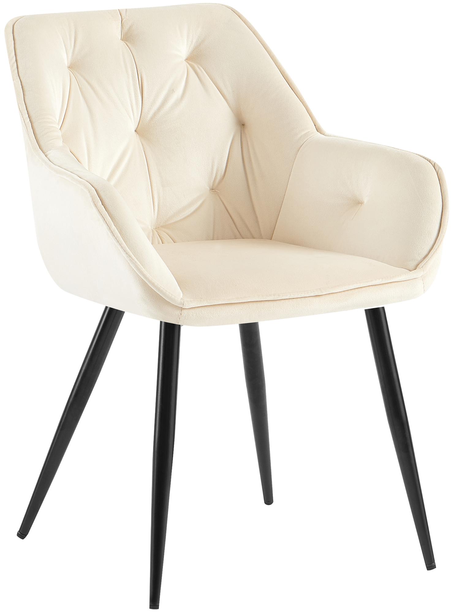 Chaise de salle à manger Cassis revêtement en velours