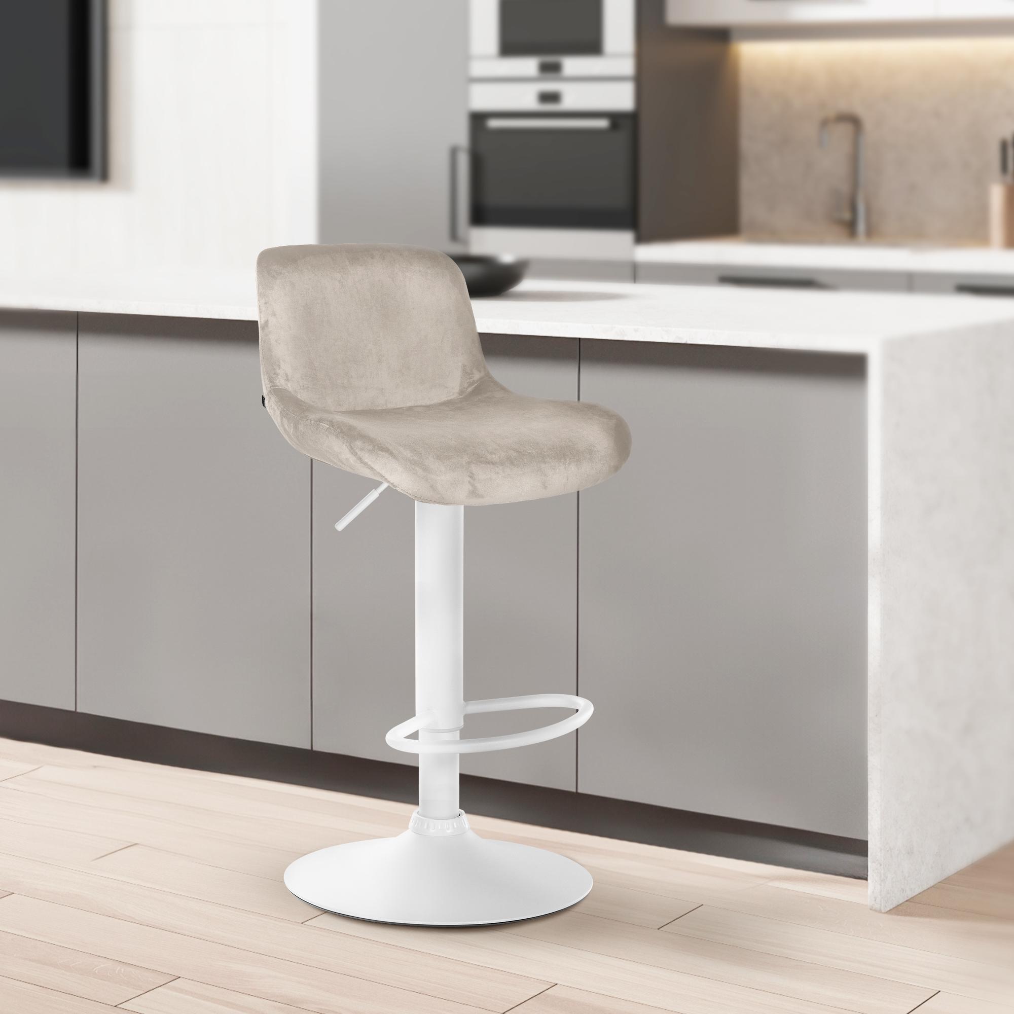Lot de 2 tabourets de bar Solon blanc