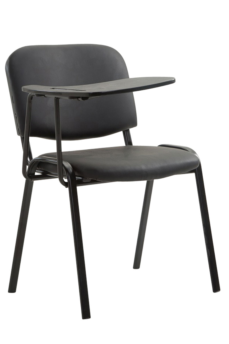 Chaise Ken en similicuir avec tablette rabattable