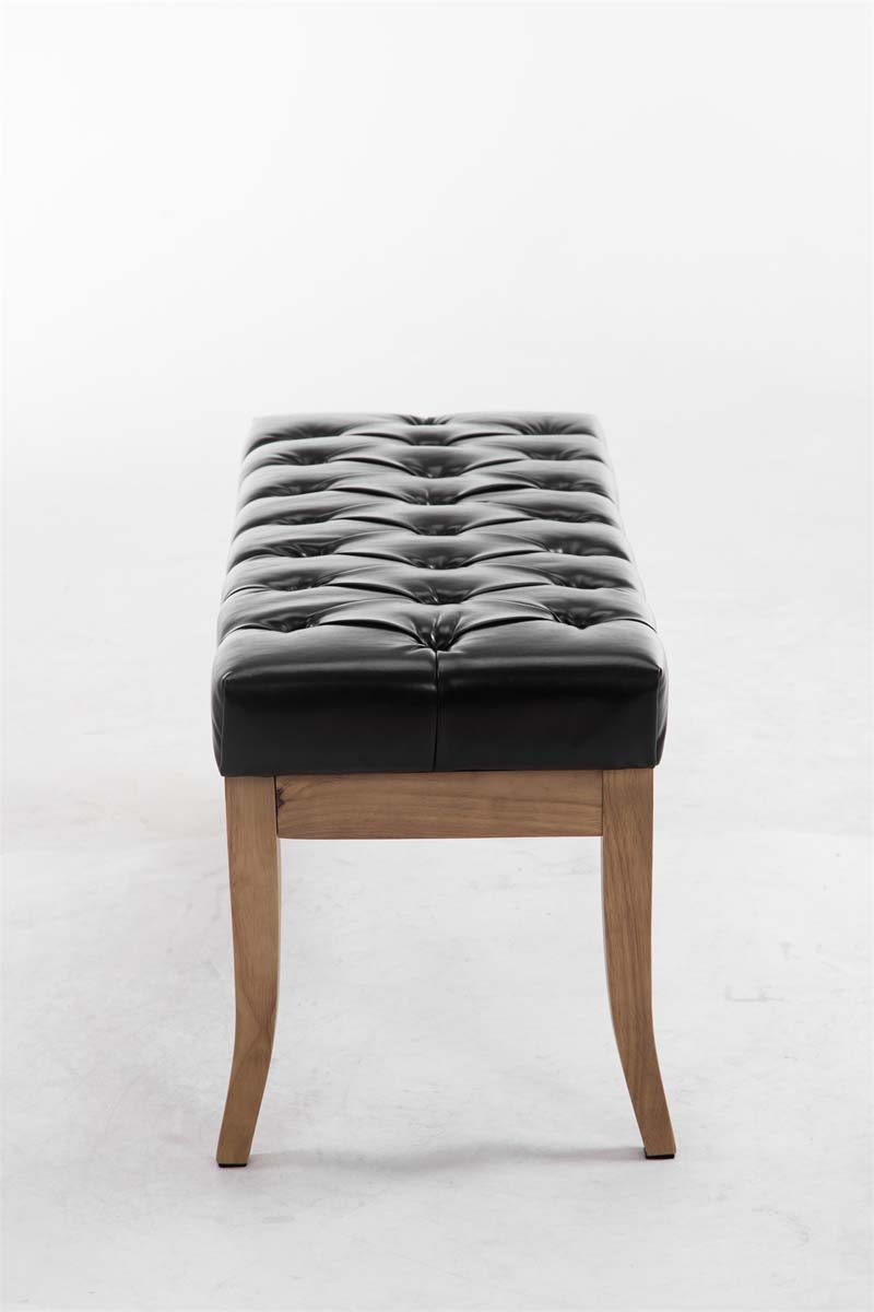 Banc Ramses similicuir antique clair