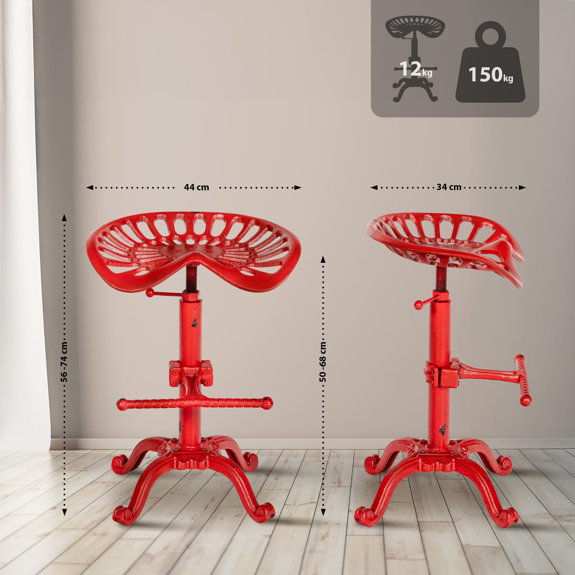 Lot de 2 tabourets de bar Butch au style industriel