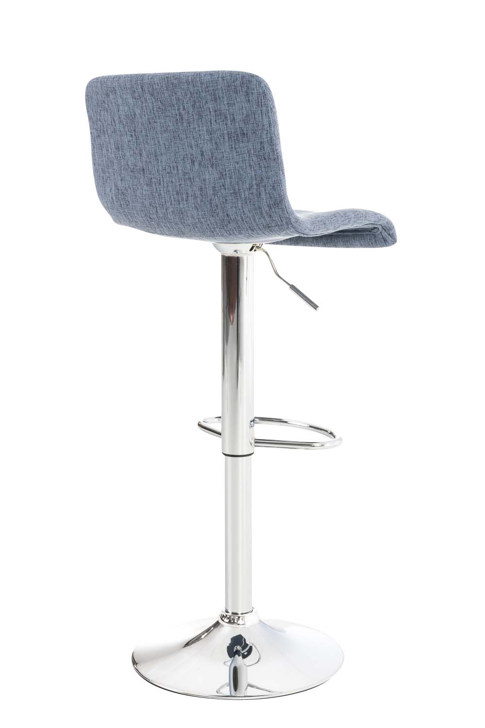 Lot 2 tabourets de bar Hover tissu hauteur réglable Piètement Métal chromé