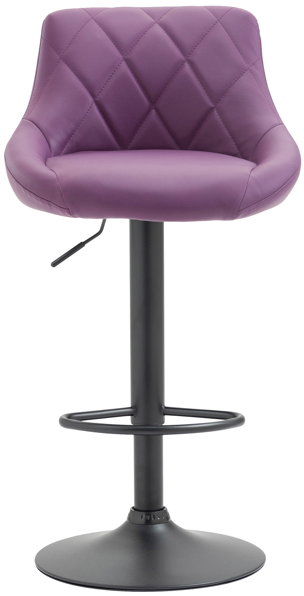 Tabouret de bar Lazio en similicuir avec pied en métal