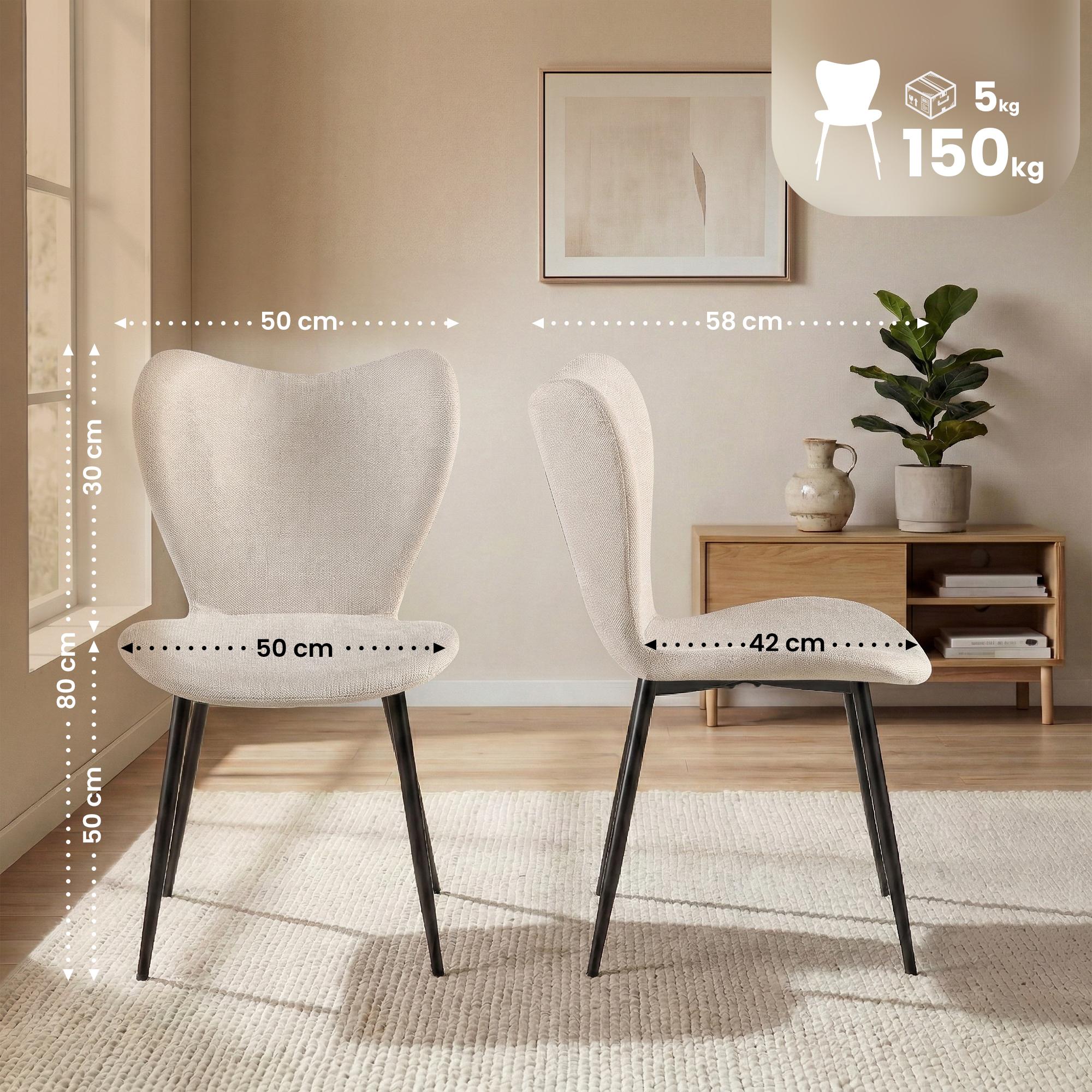 Lot de 2 Chaises de Salle a Manger Maika