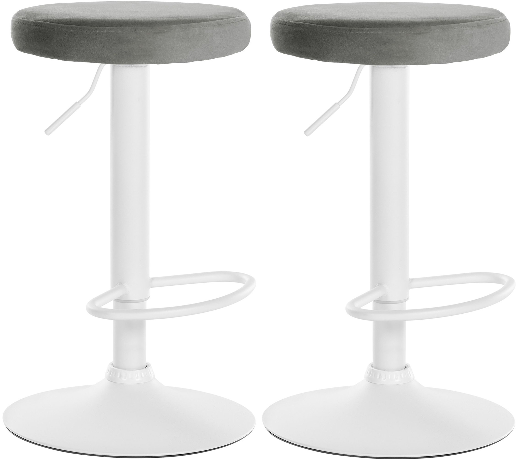 Lot de 2 tabourets de bar Ponte velours