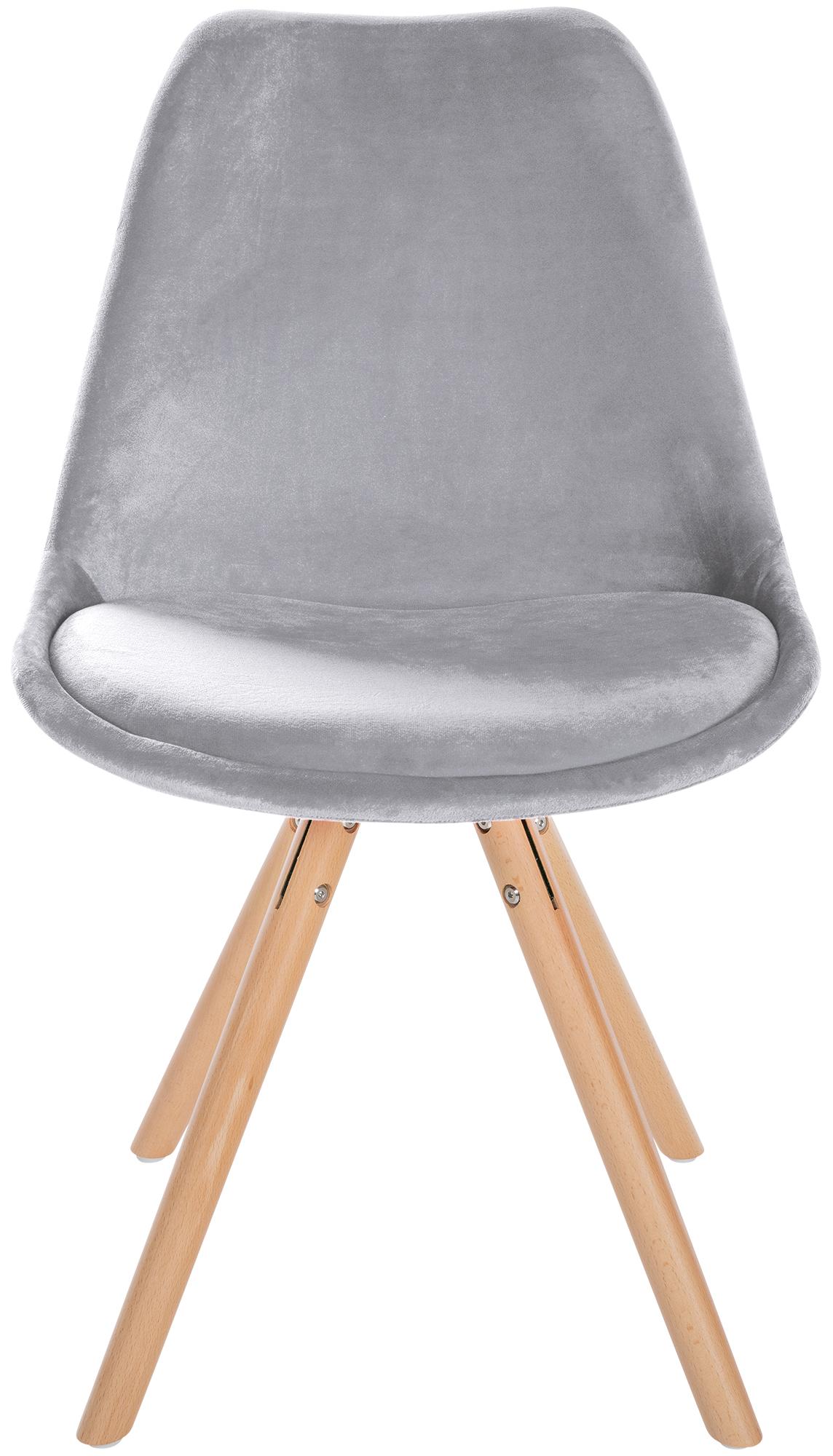 Chaise de salle à manger Sofia en velours avec Pieds en bois