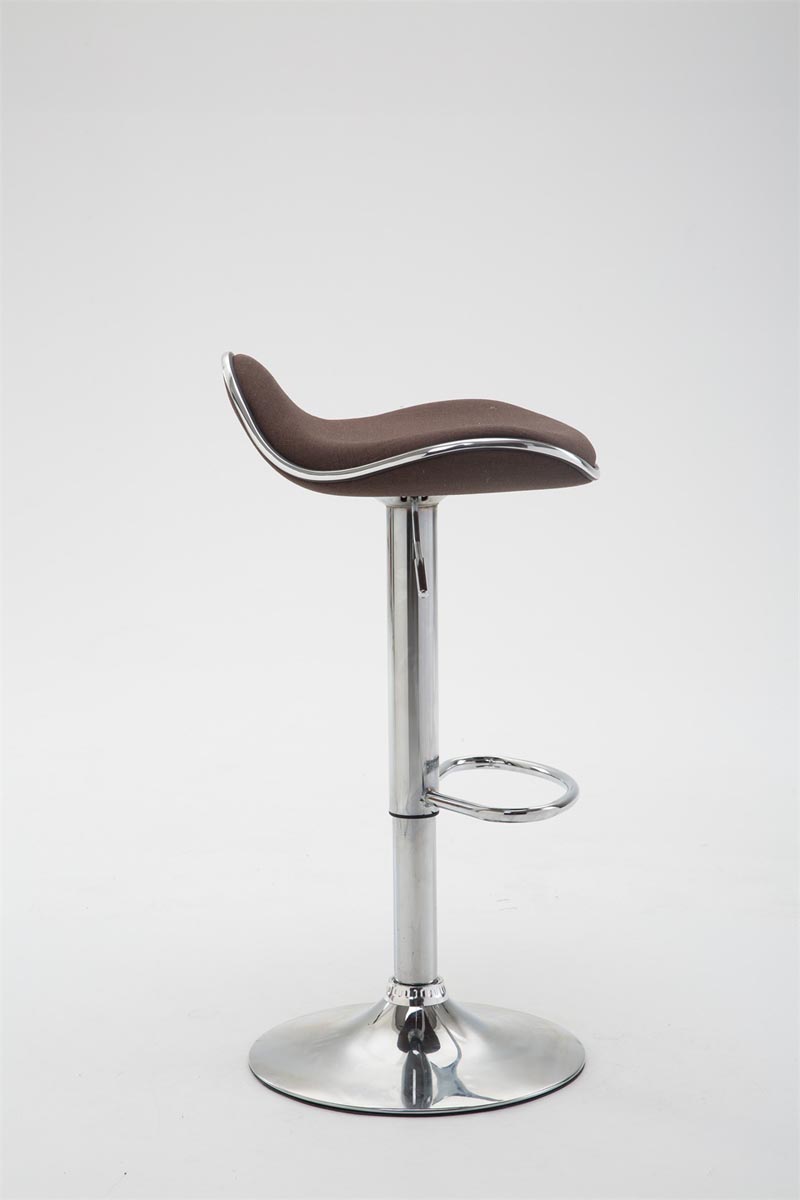 Tabouret de bar Shanghai tissu avec pied en métal