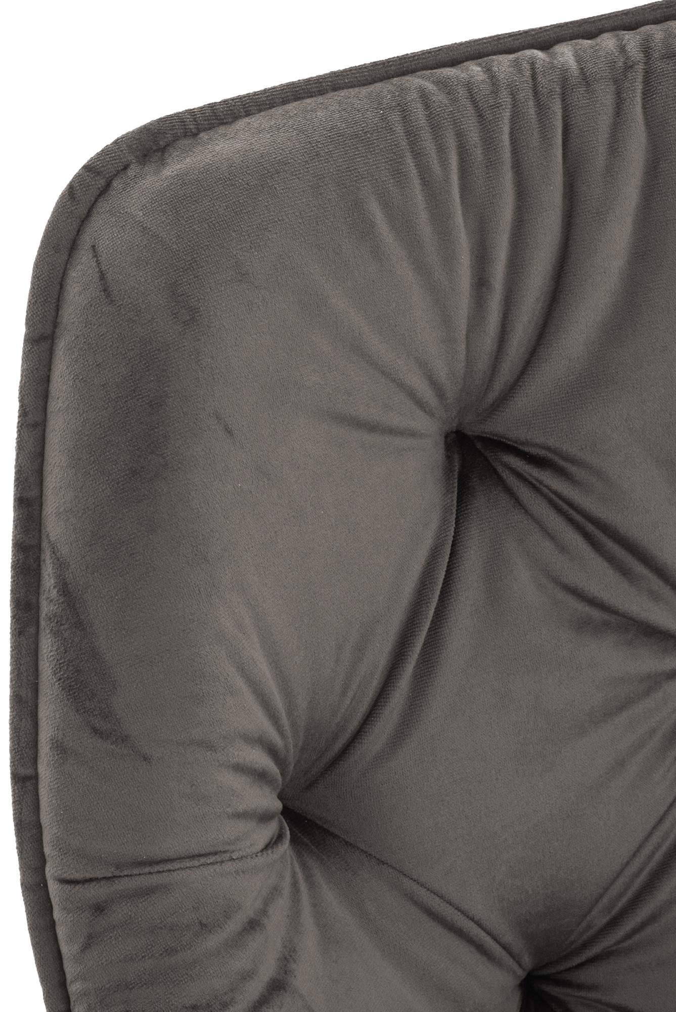 Chaise de salle à manger Tanna en Velours avec Piètement en Métal noir