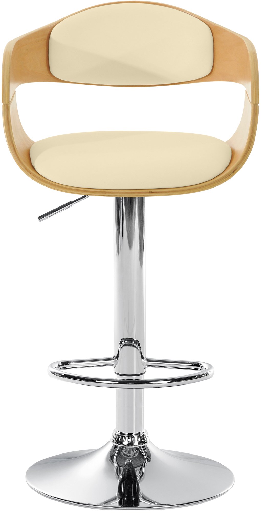 Tabouret de bar Kingston avec Coque en bois Assise en similicuir