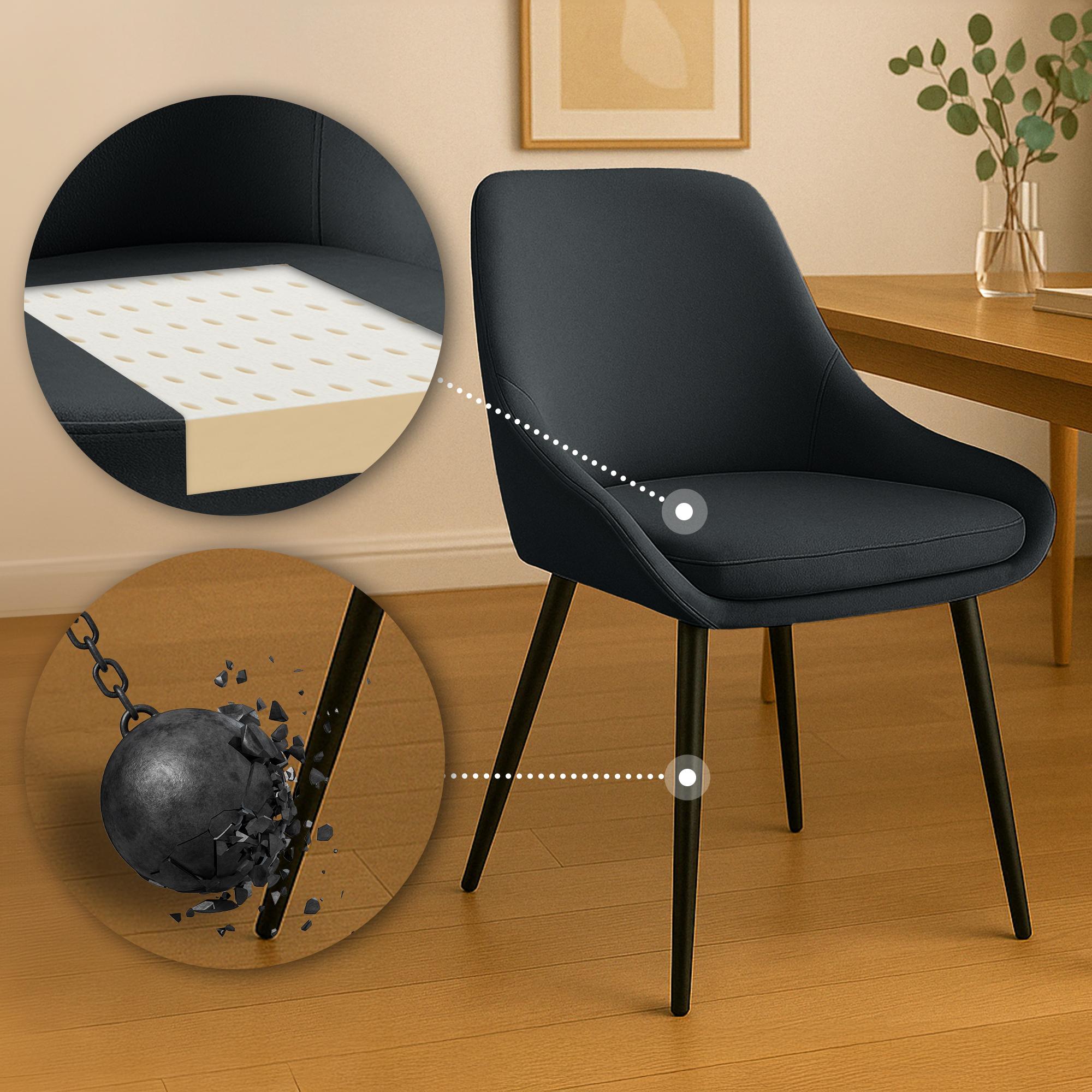 Chaise de salle à manger Elmira velours