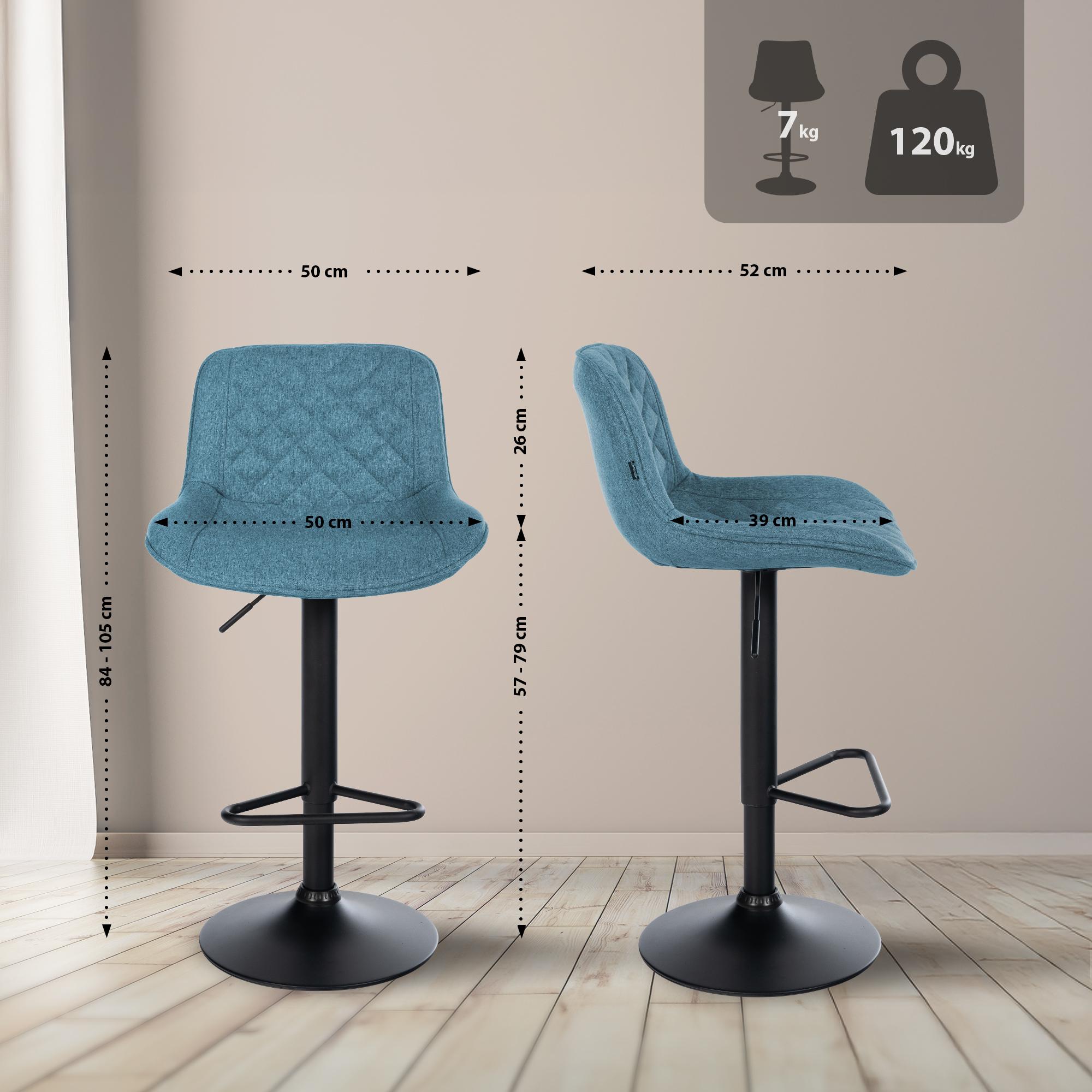 Lot de 2 tabourets de bar Kasson