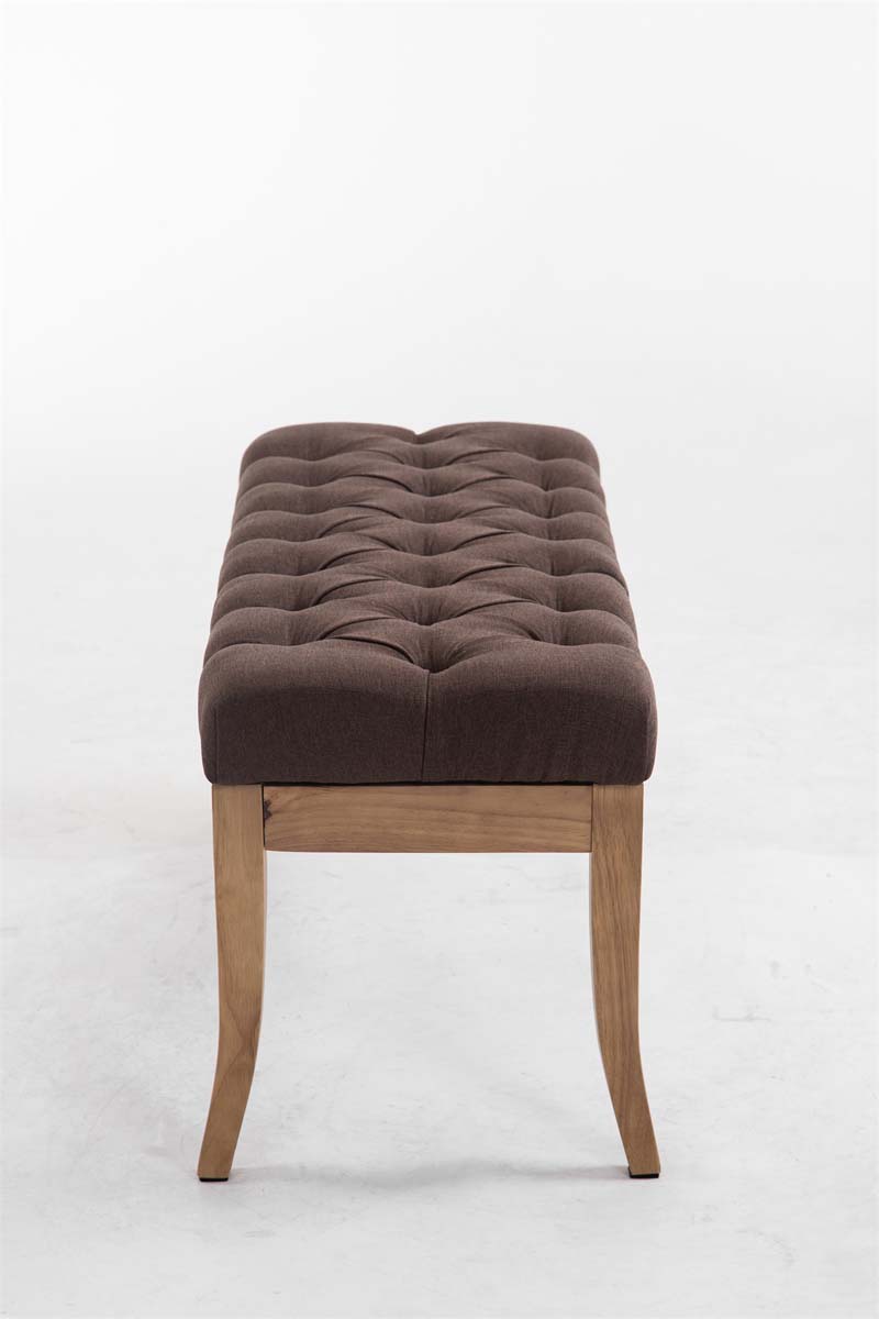 Banc Ramses tissu pieds antique clair