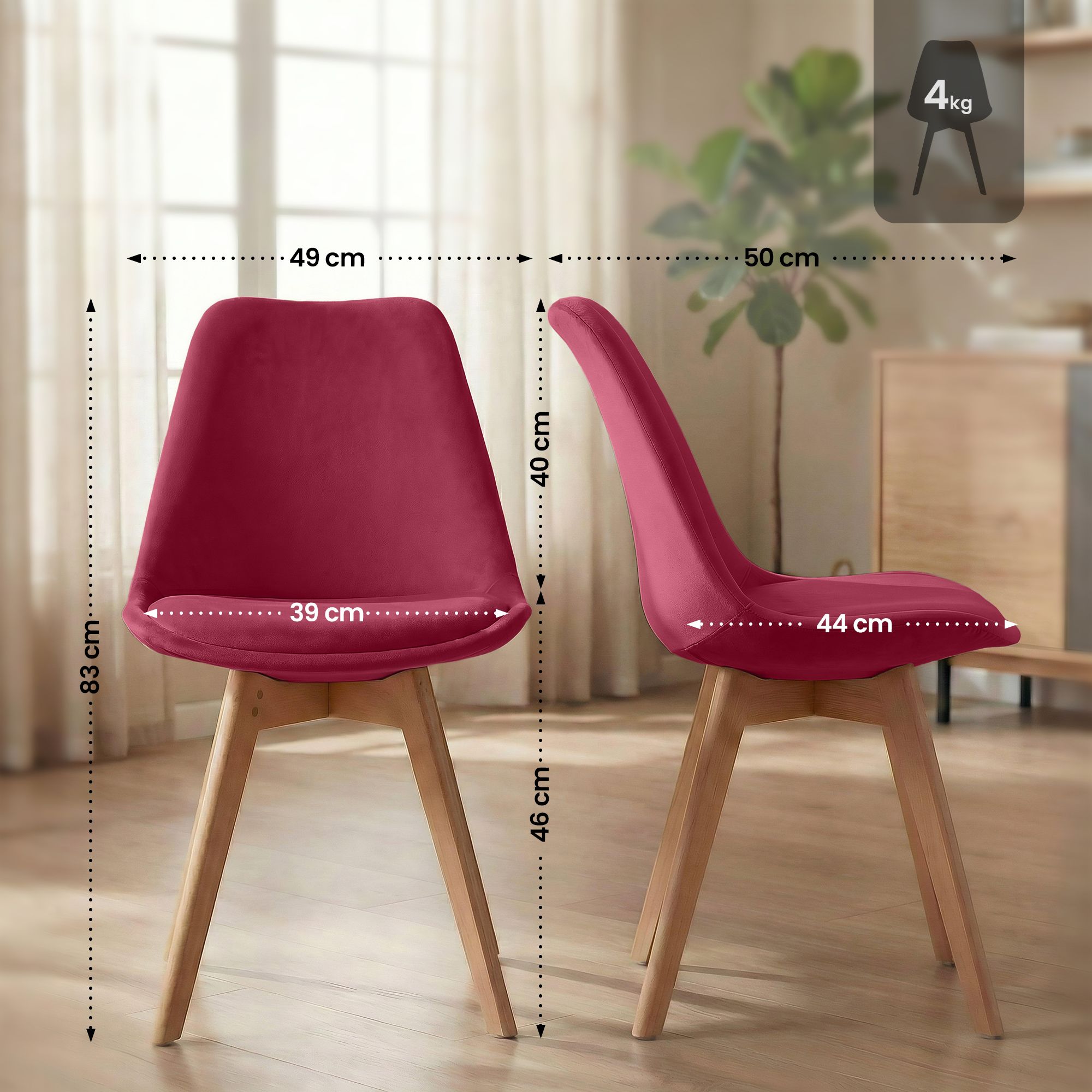 Chaise de salle à manger Linares : design élégant et confortable pour vos repas en famille ou entre amis