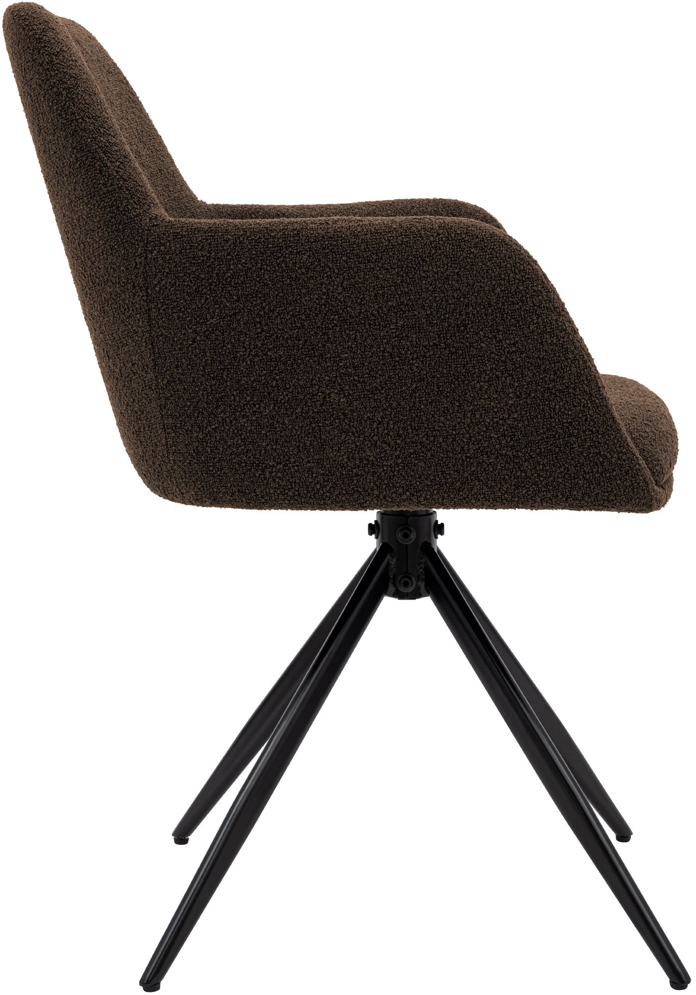 Chaise de salle à manger Olema en tissu bouclette