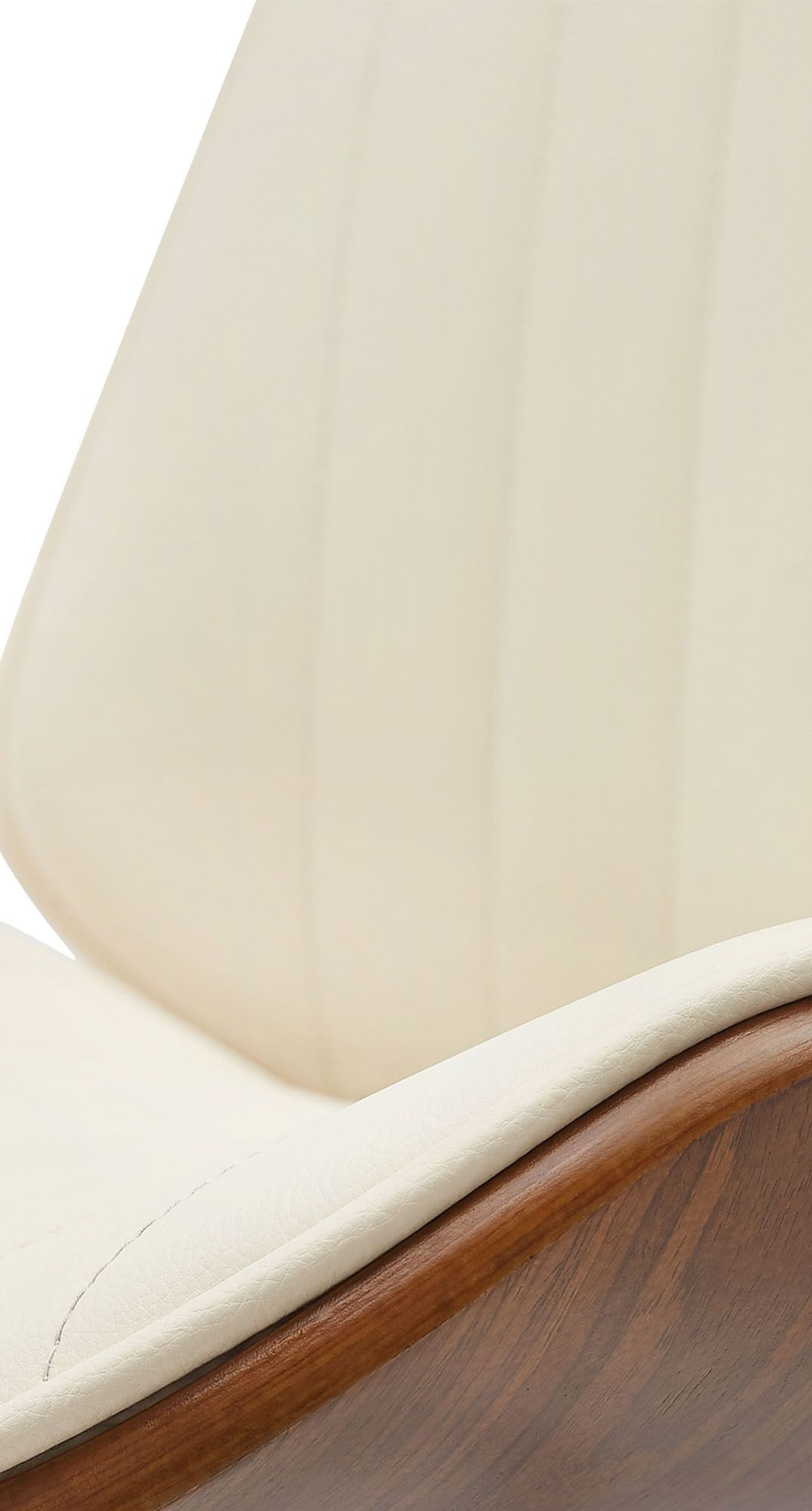 Tabouret de bar Nova avec Coque en bois assise en similicuir