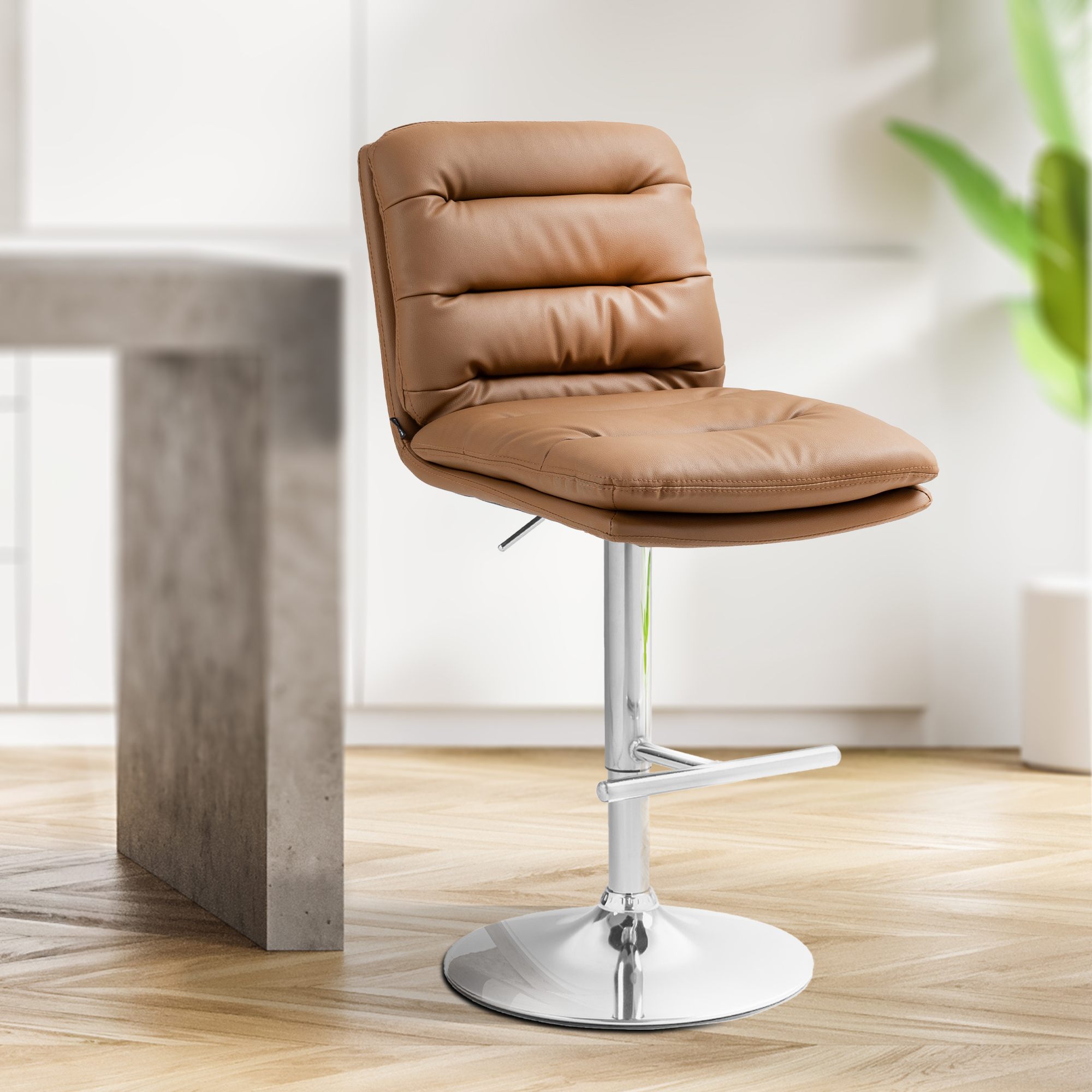 Lot de 2 tabourets de bar Damar en similicuir