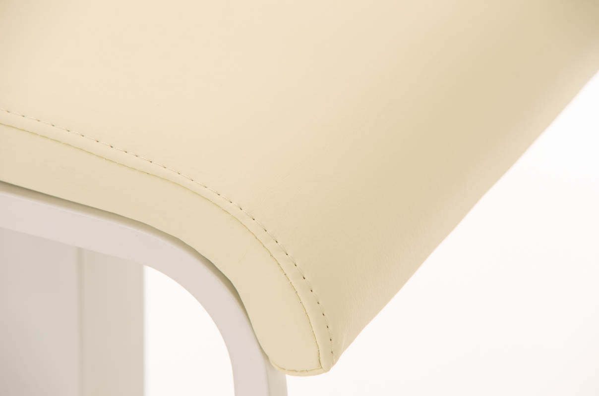 Tabouret de bar Lameng W78 en Similicuir pied en métal