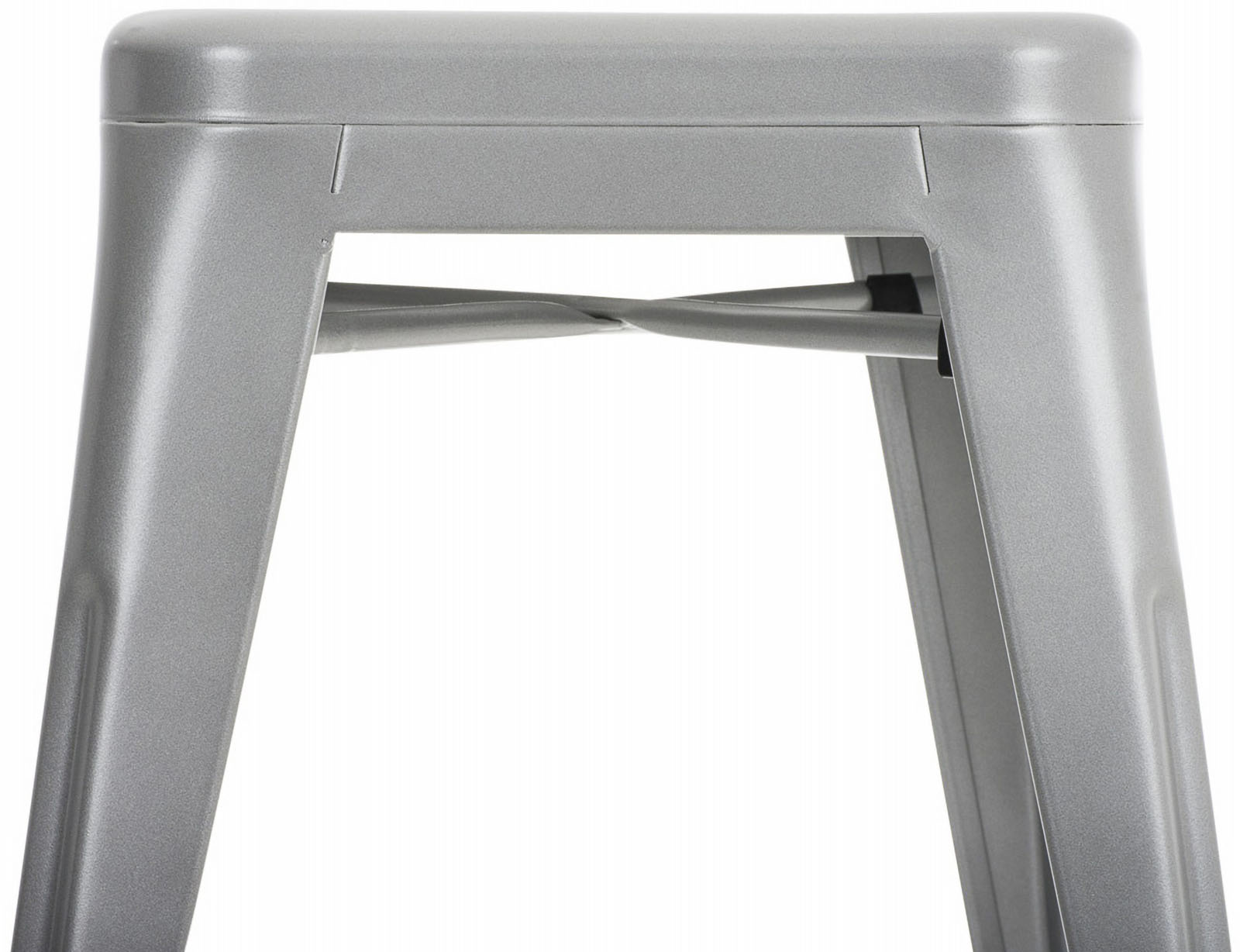Lot de 4 tabourets bas au style industriel Armin en métal