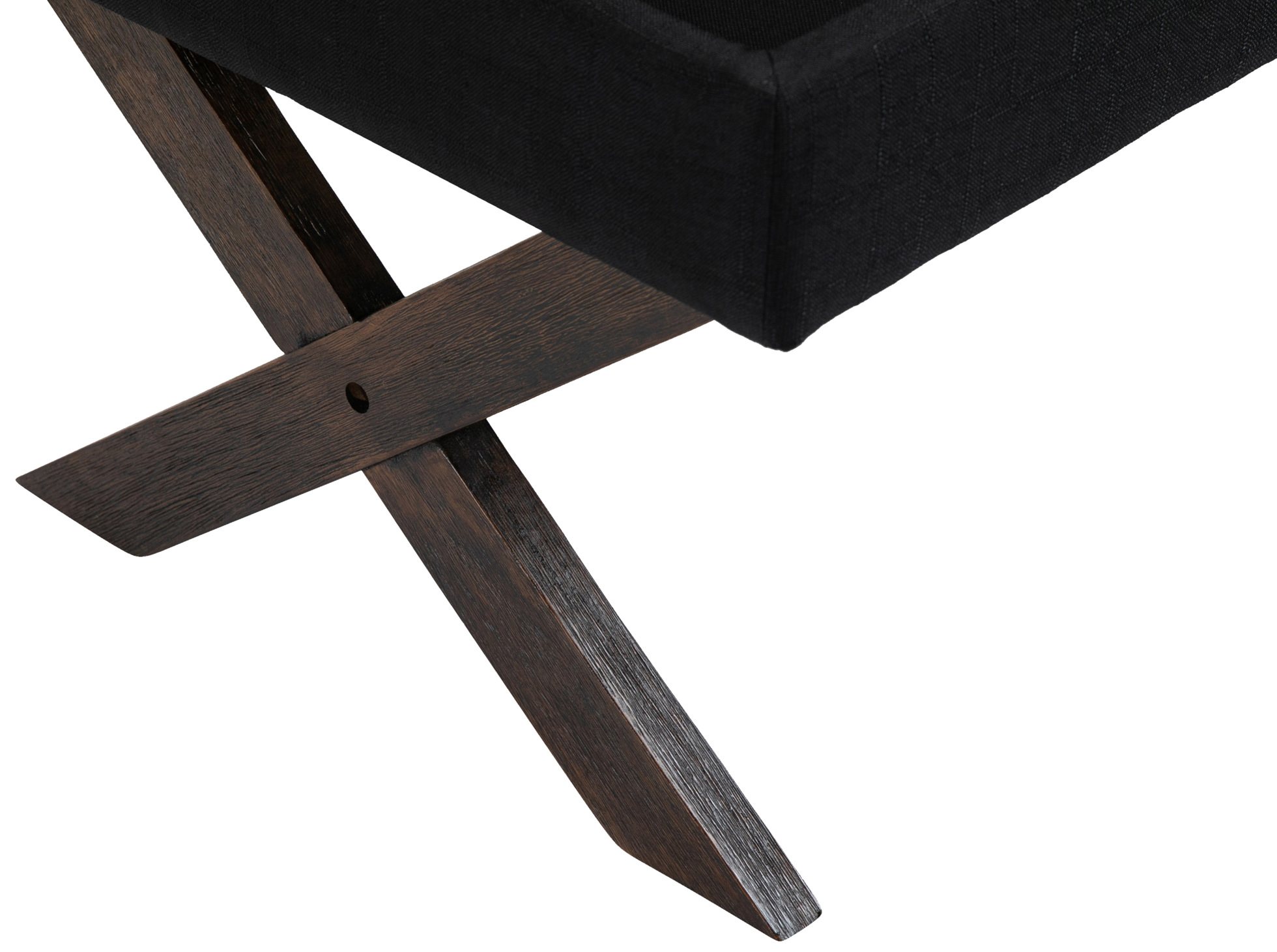 Banquette Namaro en Tissu avec espace de rangement Pieds Bois de caoutchouc