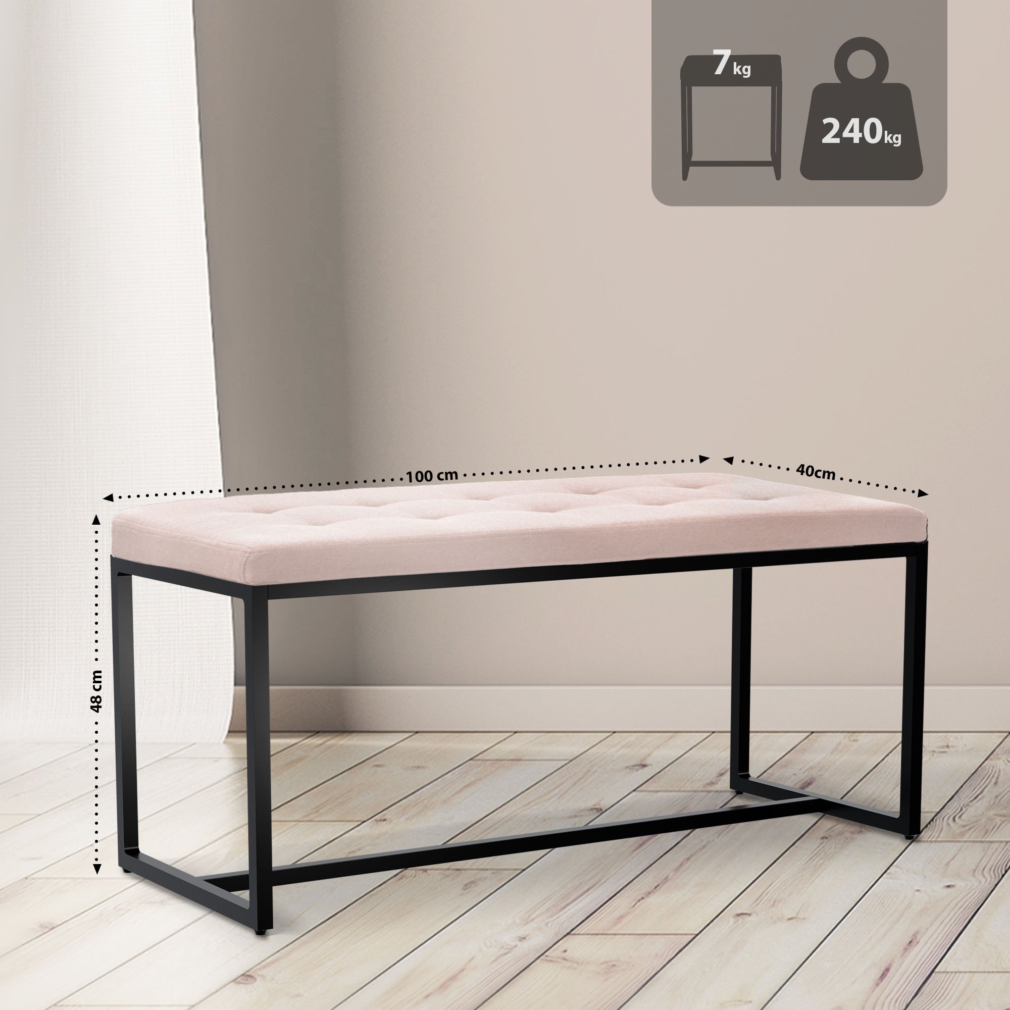 Banc Barci avec structure noire